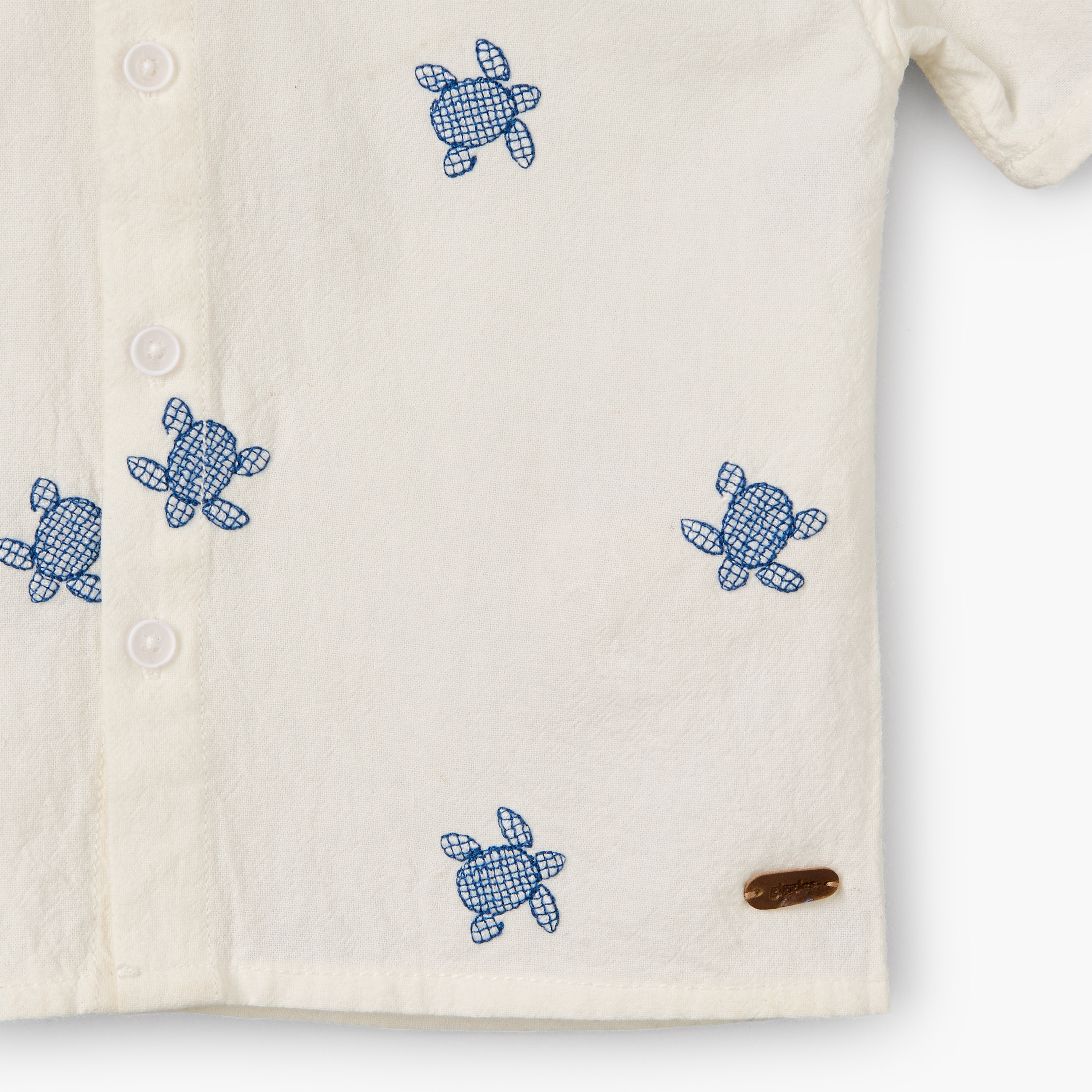 Giggles Short Sleeve Shirt with Turtle Embroidery-baby-boys-clothing-shirts-image-4