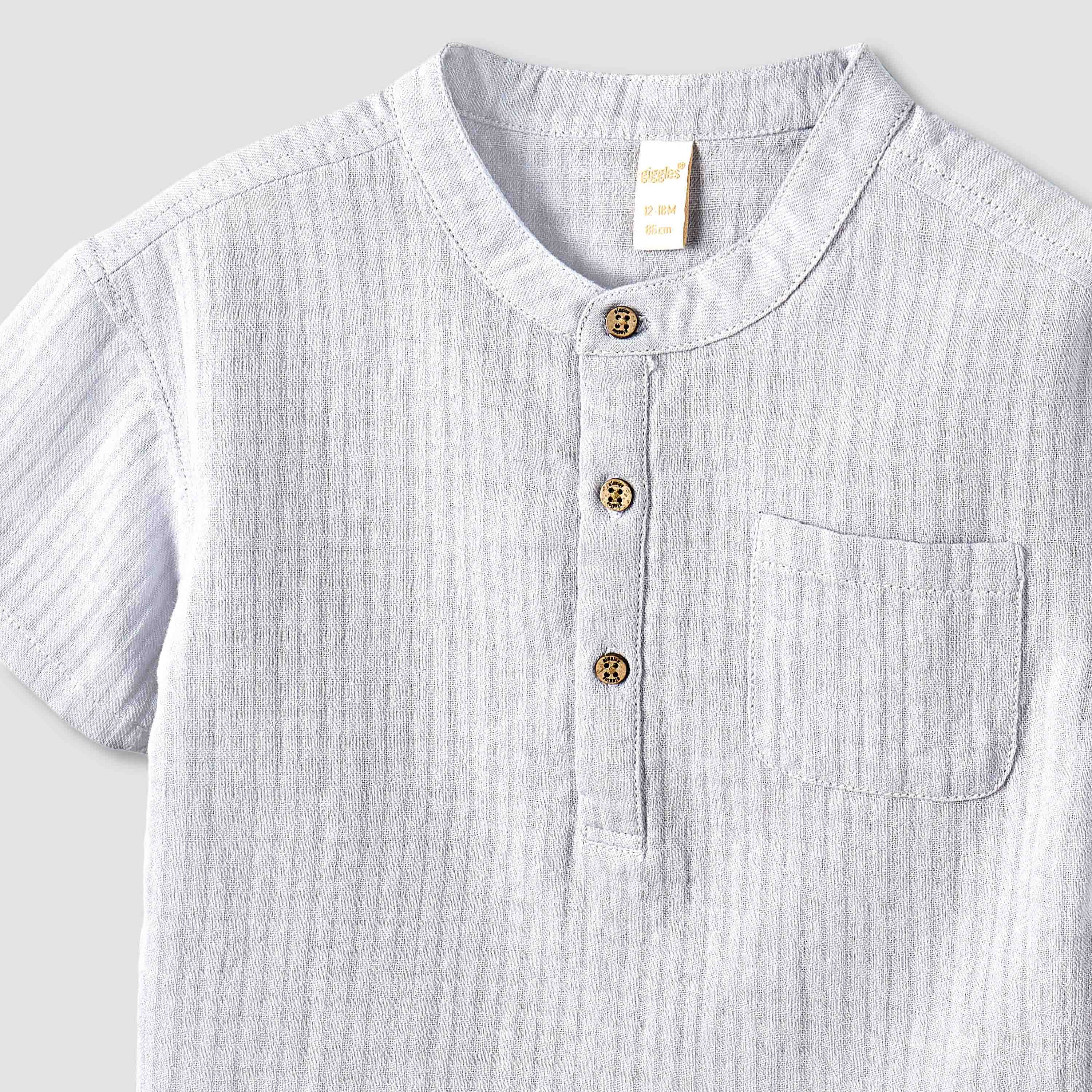 قميص بأكمام قصيرة وملمس بارز من جيجلز-baby-boys-clothing-shirts-image-3
