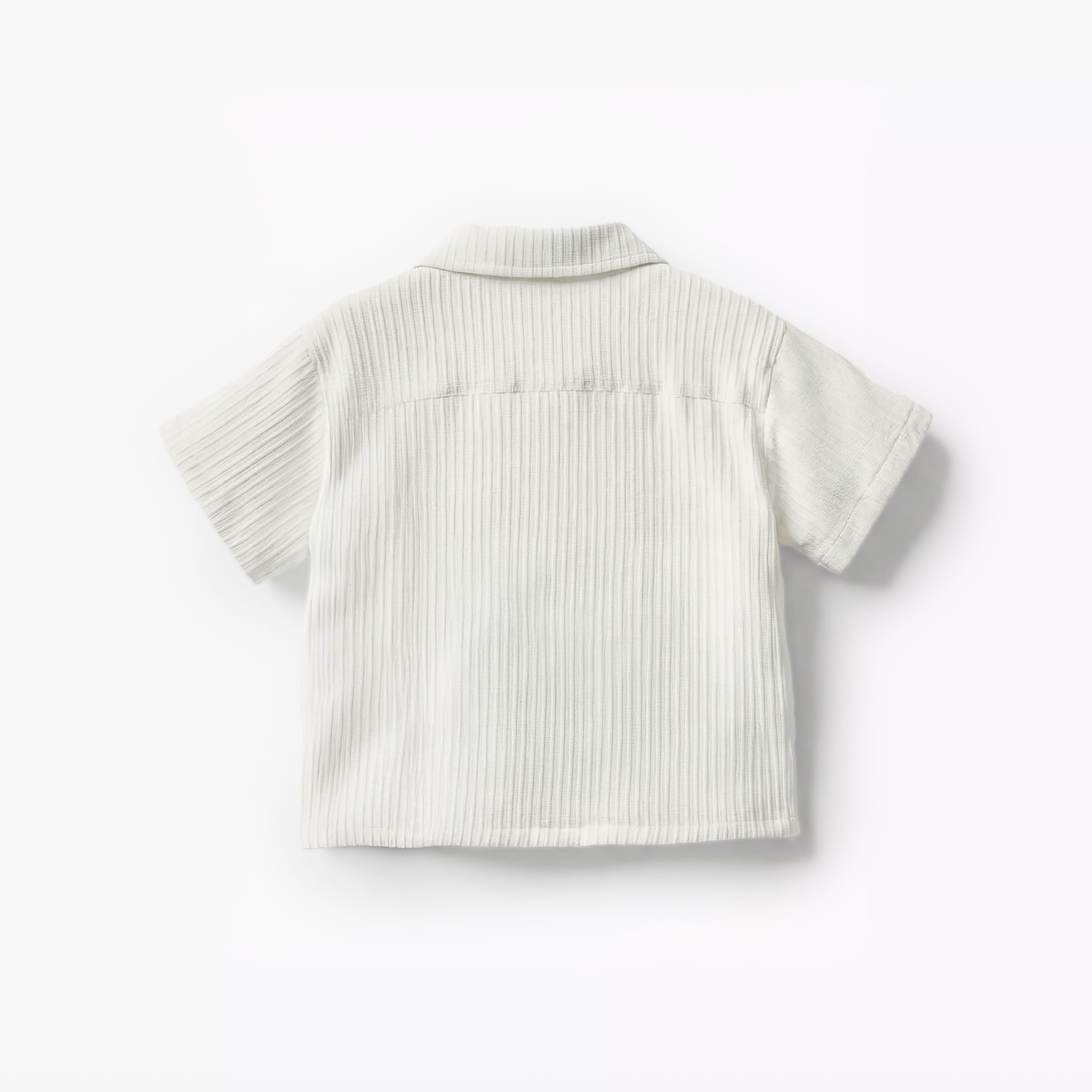 Giggles Short Sleeves Shirt with Ribbed Texture-baby-boys-clothing-shirts-image-3