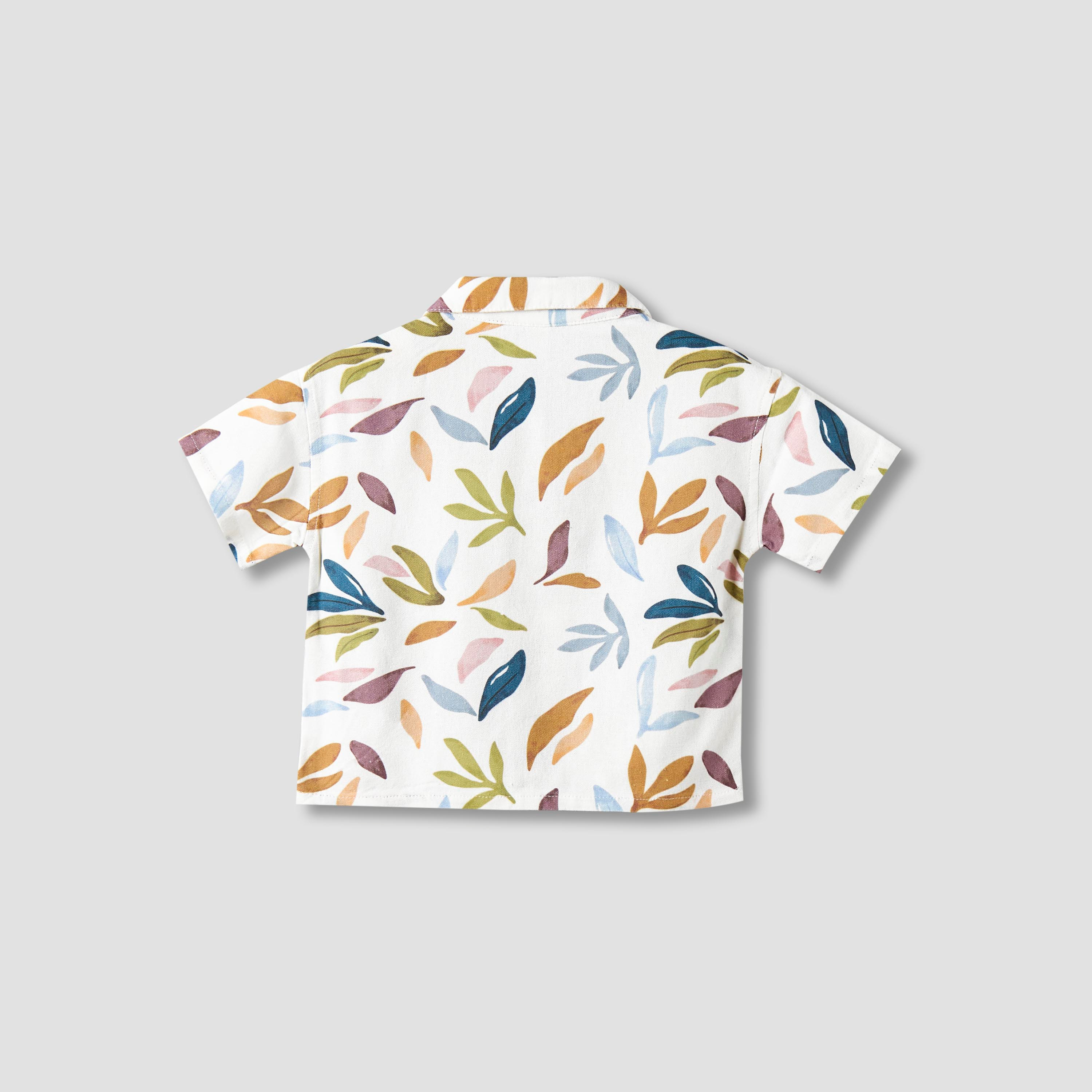 Giggles Short Sleeve Shirt with Leaf Print-baby-boys-clothing-shirts-image-3