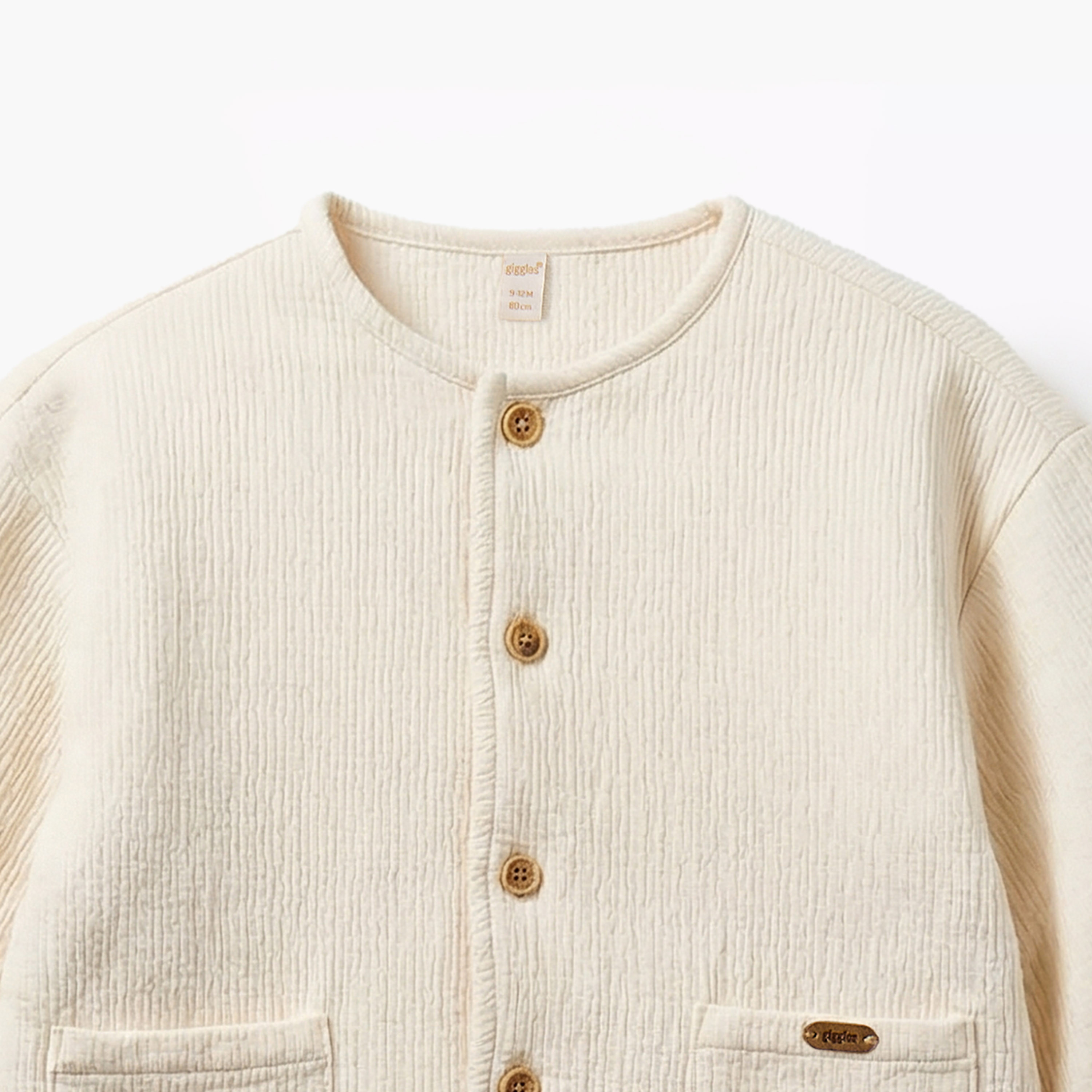 Giggles Long Sleeves Shacket with Textured Design-baby-boys-clothing-shirts-image-4