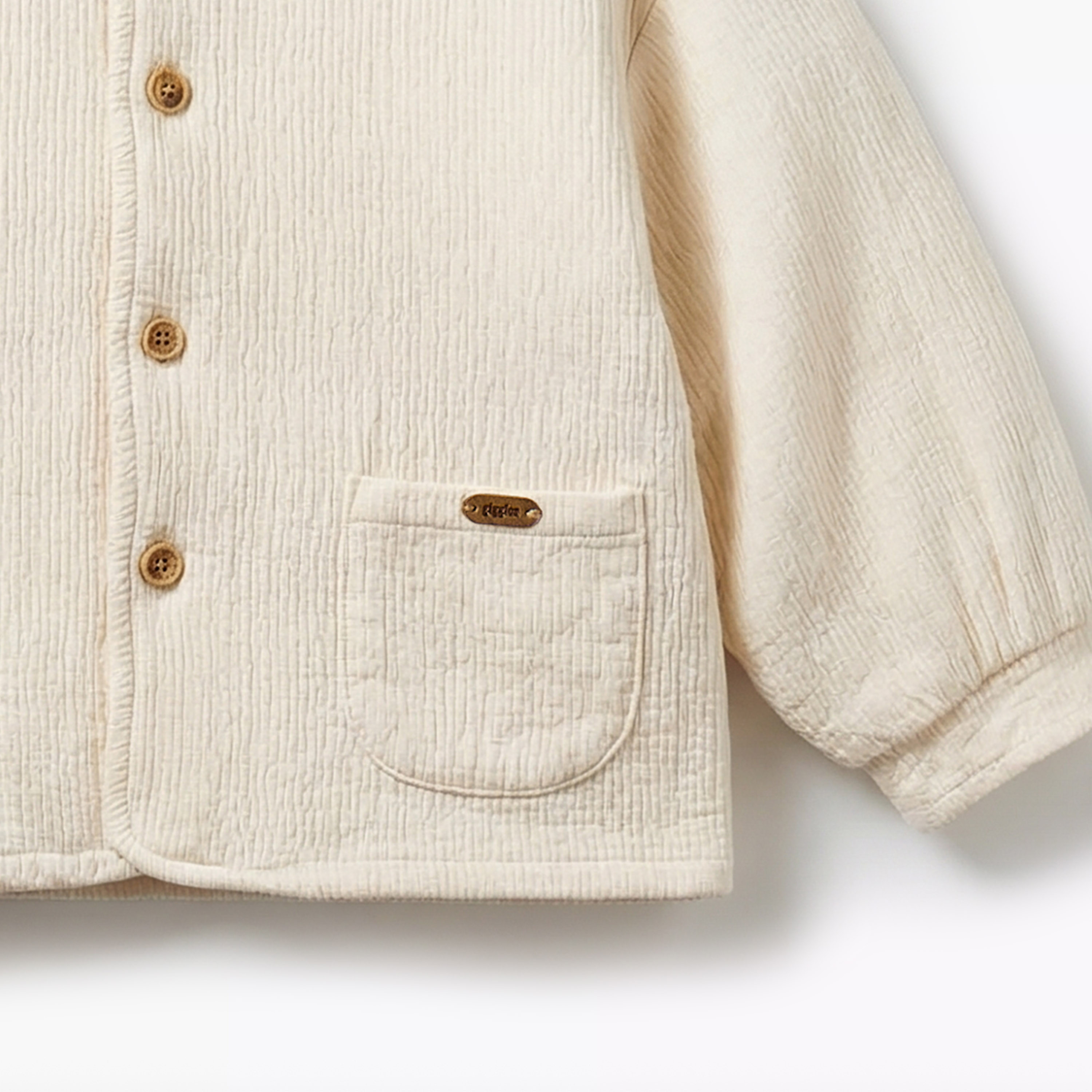 Giggles Long Sleeves Shacket with Textured Design-baby-boys-clothing-shirts-image-5