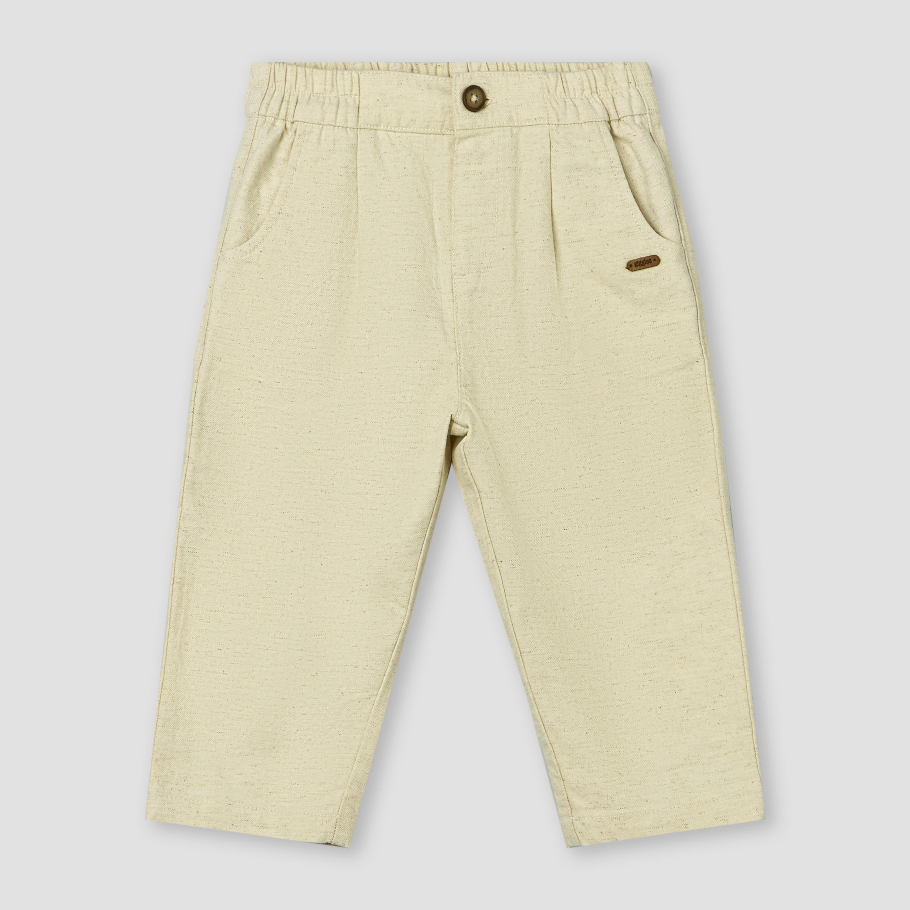 Giggles Trousers with Woven Texture, Elastic Waist-baby-boys-clothing-bottoms-trousers-image-2