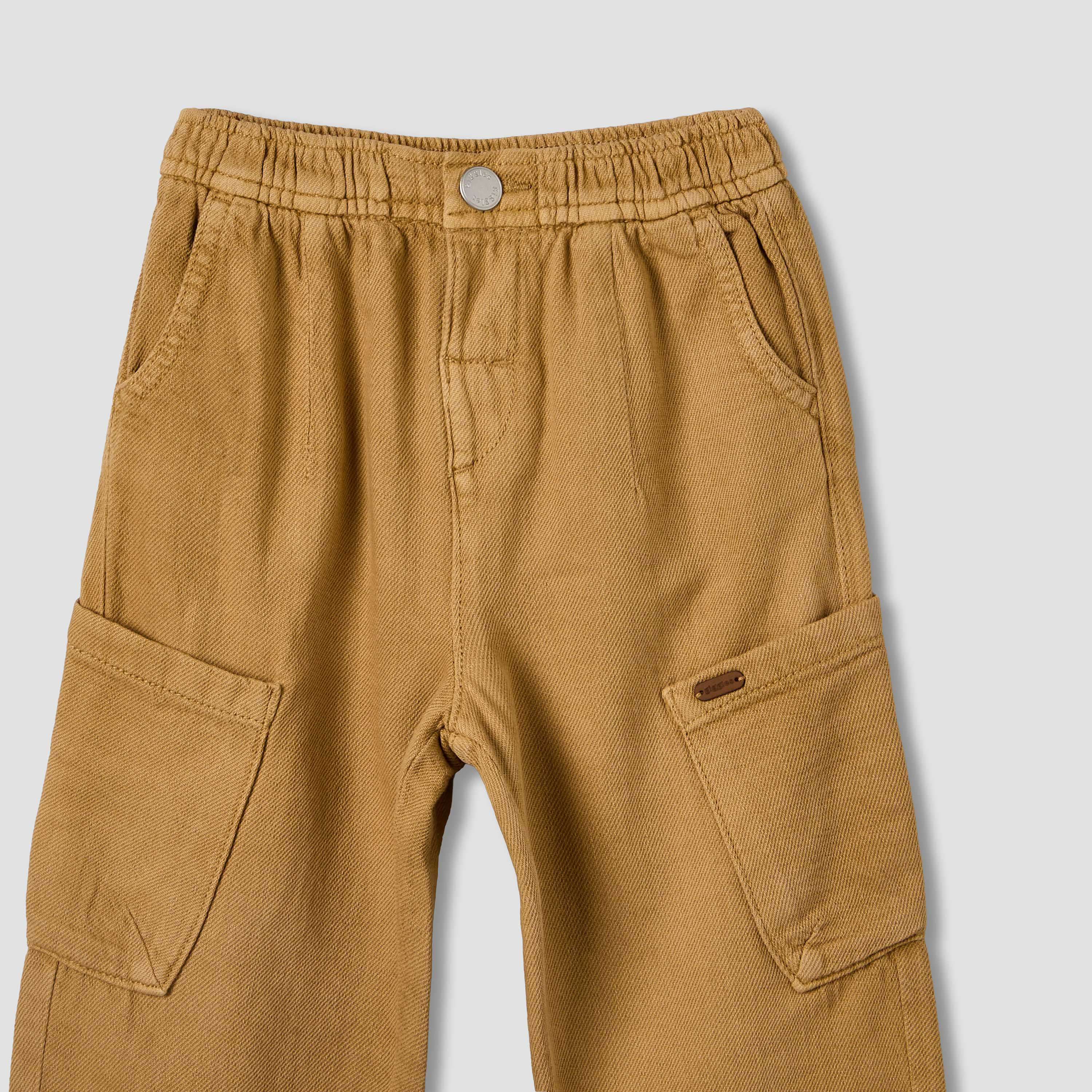 Giggles Trousers with Cargo Pockets, Elastic Waist-boys-clothing-bottoms-trousers-image-4