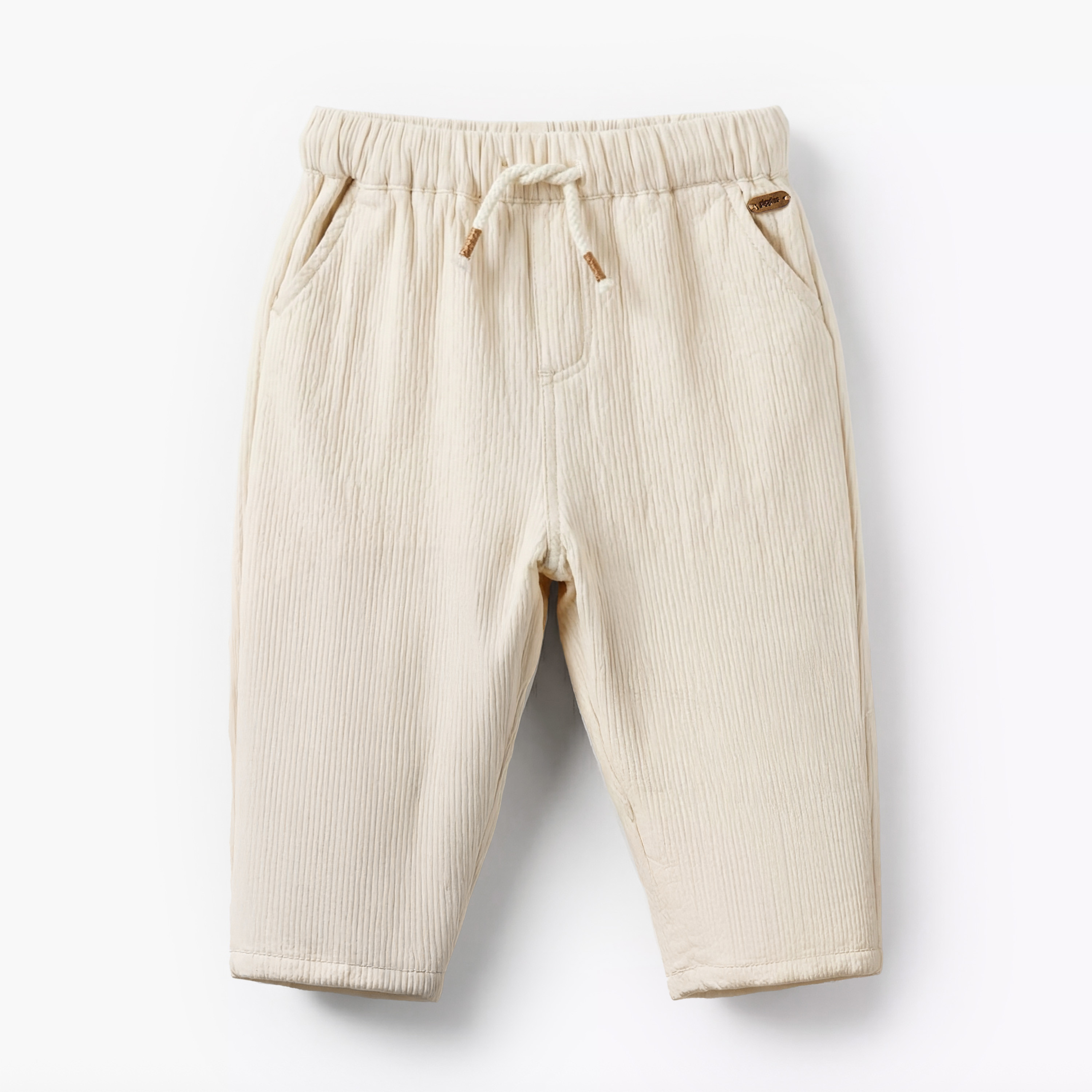 Giggles Pull-On Pants with Ribbed Design- Drawstring Closure-baby-boys-clothing-bottoms-trousers-image-2