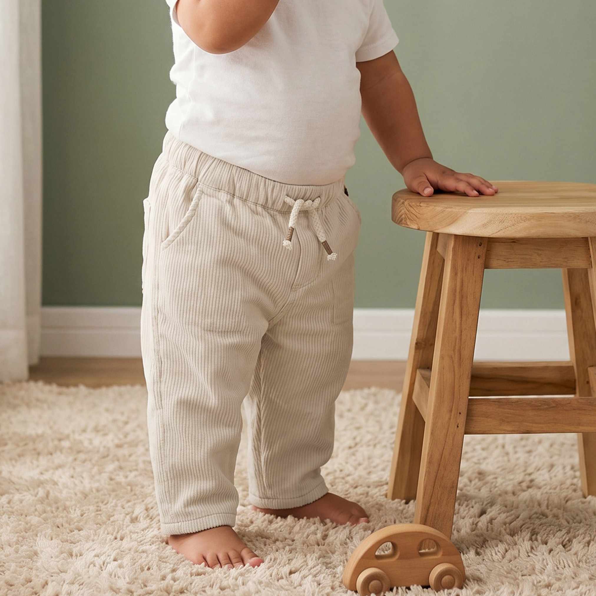 Giggles Pull-On Pants with Ribbed Design- Drawstring Closure-baby-boys-clothing-bottoms-trousers-image-1