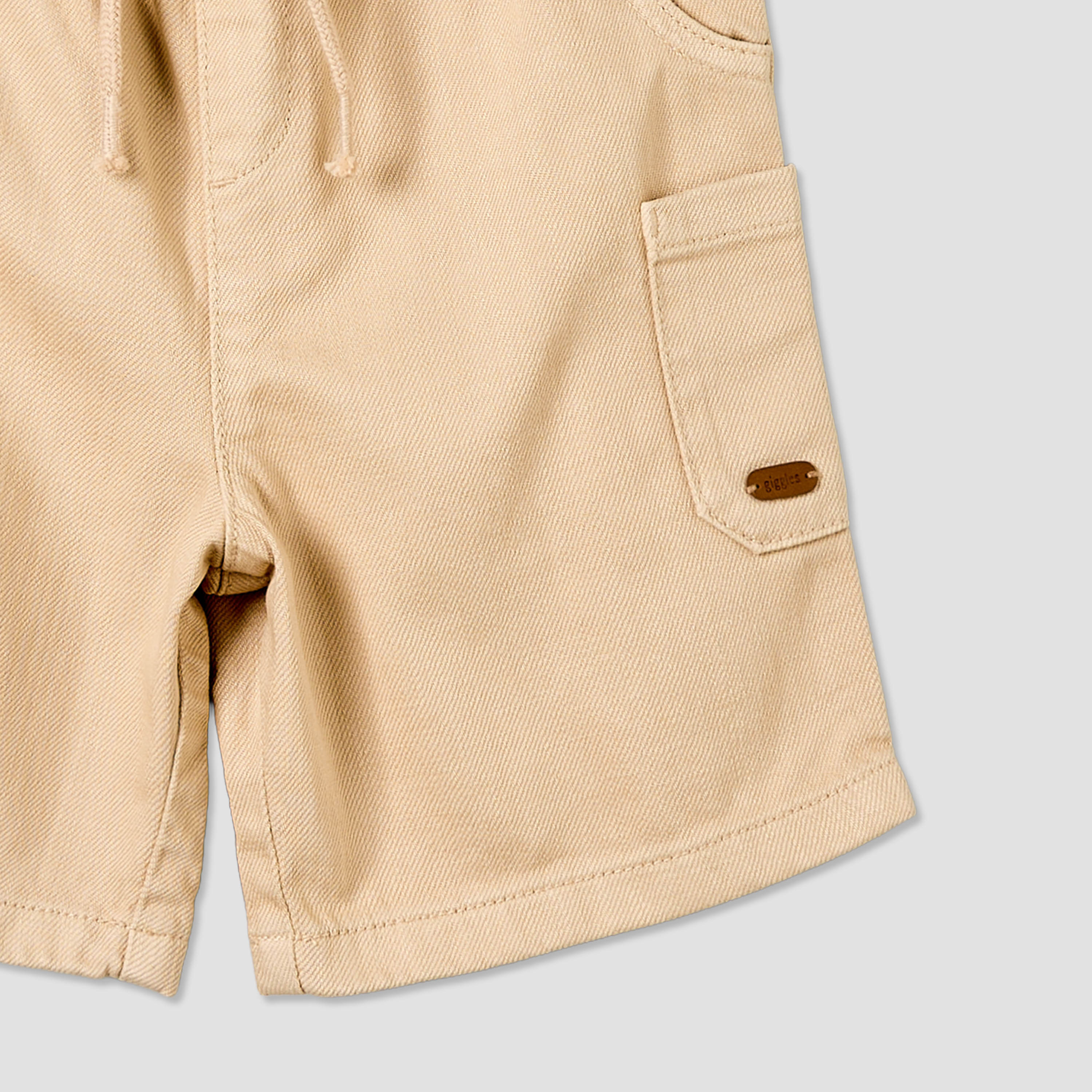 Giggles Knee Length Drawstring Waist Shorts with Cargo Pockets-baby-boys-clothing-bottoms-shorts-image-6