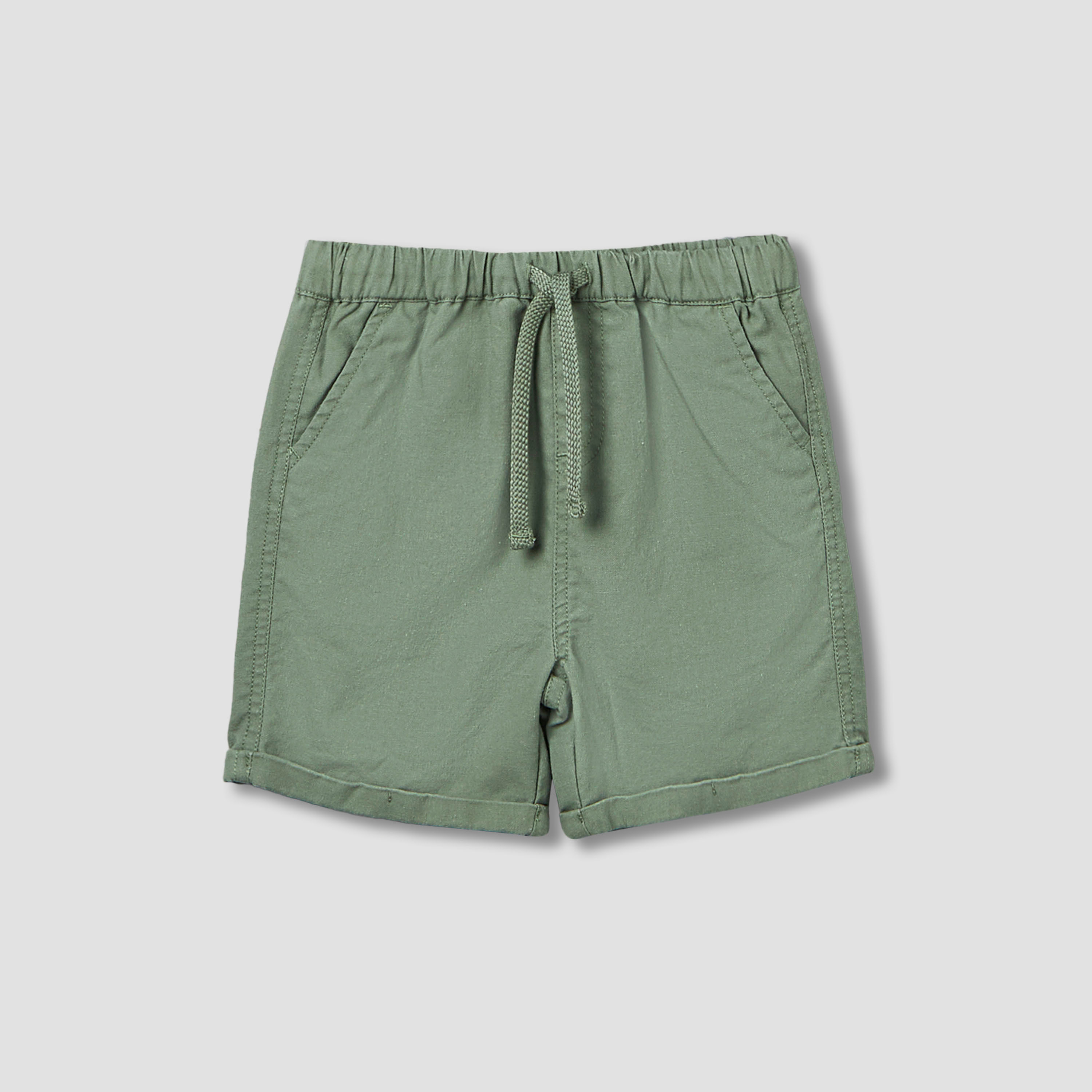 Giggles Collared Short Sleeves Shirt and Shorts Set with Floral Embroidery-baby-boys-clothing-setsandcoords-image-4