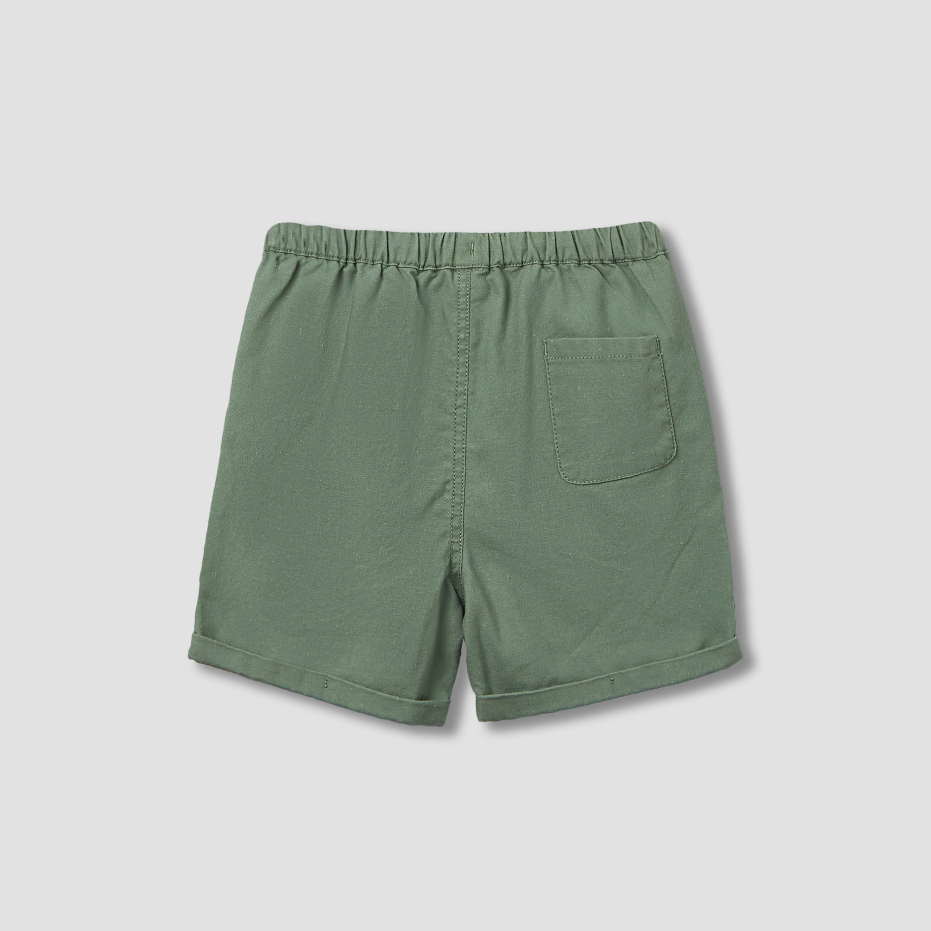 Giggles Collared Short Sleeves Shirt and Shorts Set with Floral Embroidery-baby-boys-clothing-setsandcoords-image-6