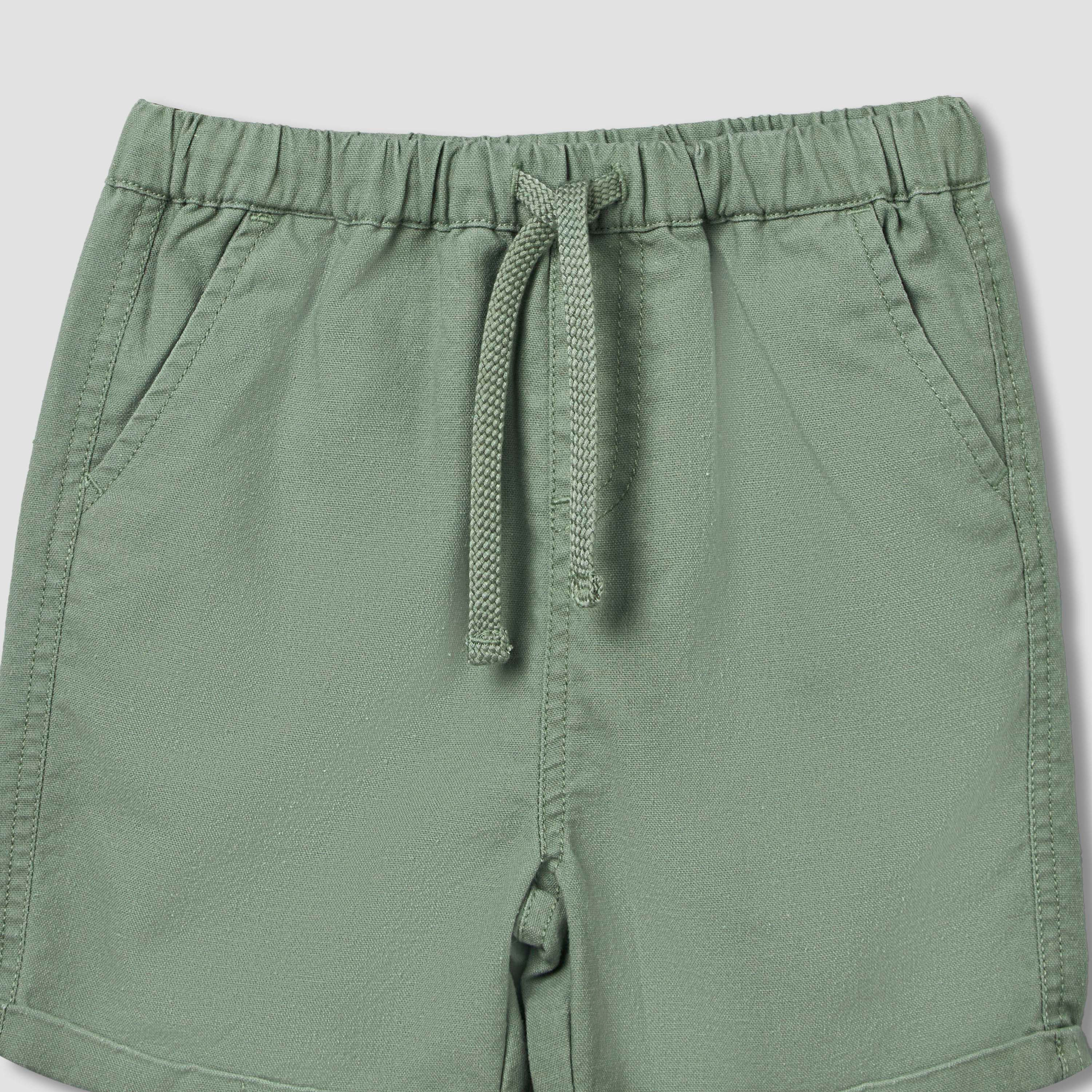 Giggles Collared Short Sleeves Shirt and Shorts Set with Floral Embroidery-baby-boys-clothing-setsandcoords-image-8