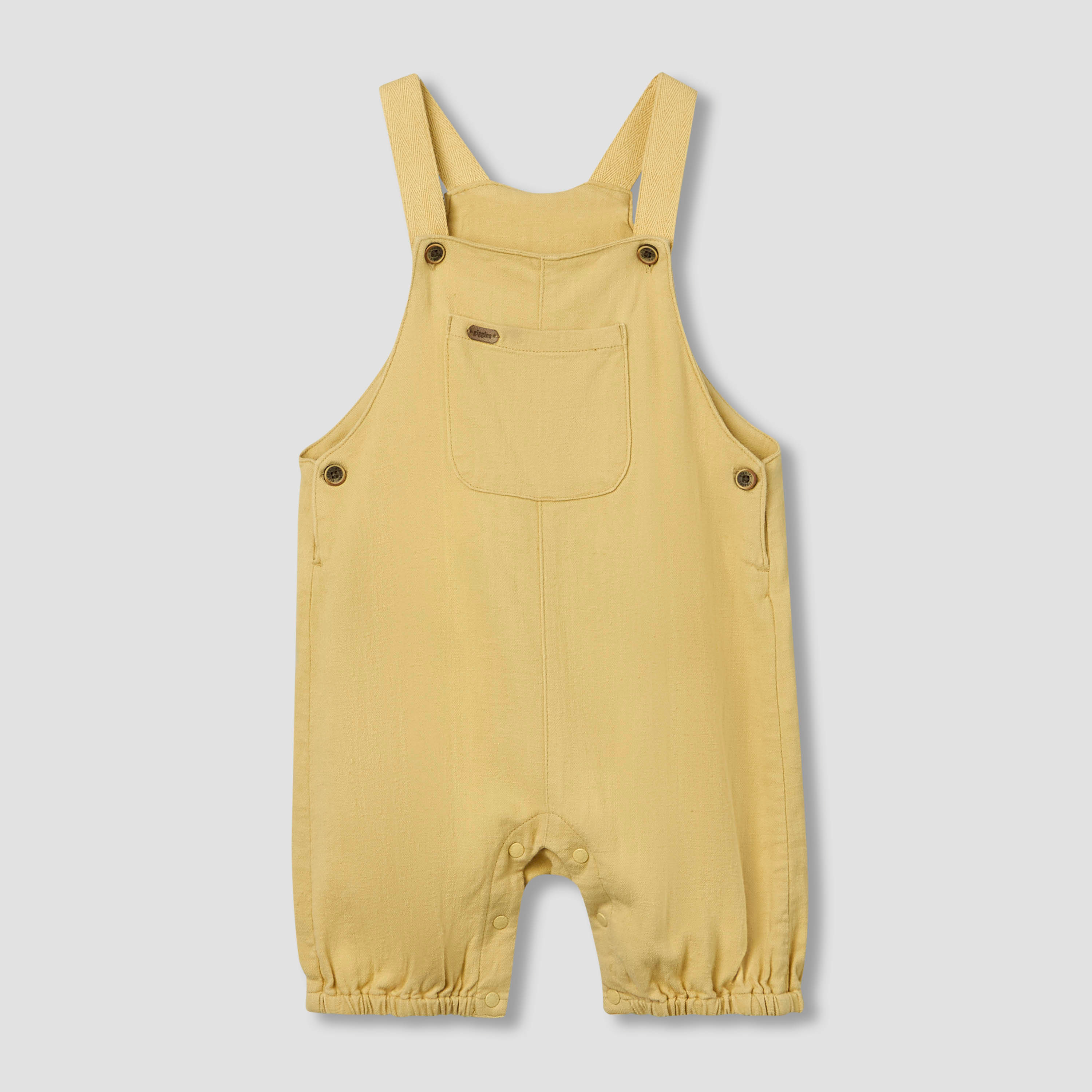 طقم تيشيرت بياقة هنلي وأكمام قصيرة ودنغري بجيب على الصدر من جيجلز-baby-boys-clothing-setsandcoords-image-3