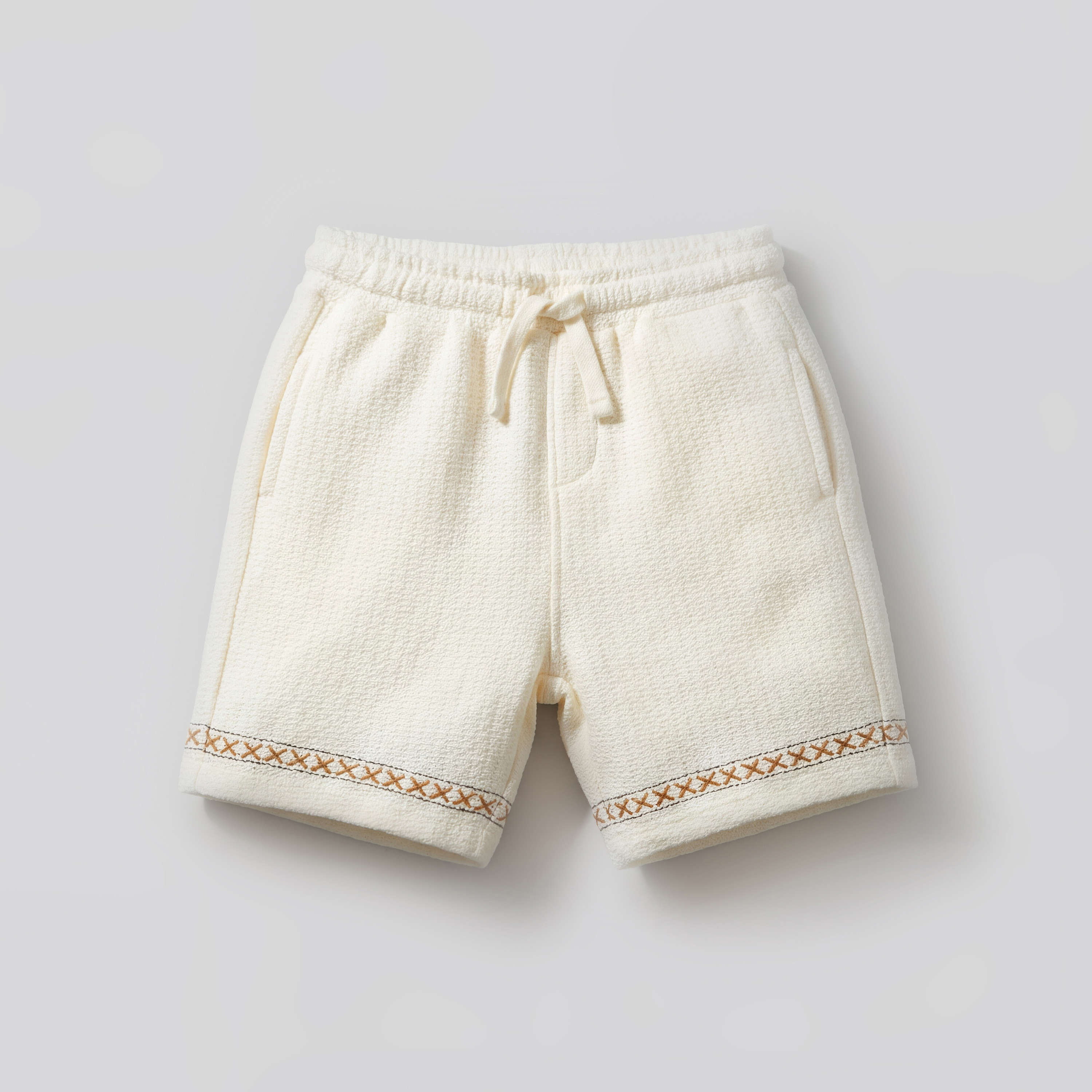 Giggles Boys Shirt and Shorts Set with Embroidered Detail - Cotton - Short Sleeves - Collar-baby-boys-clothing-setsandcoords-image-3