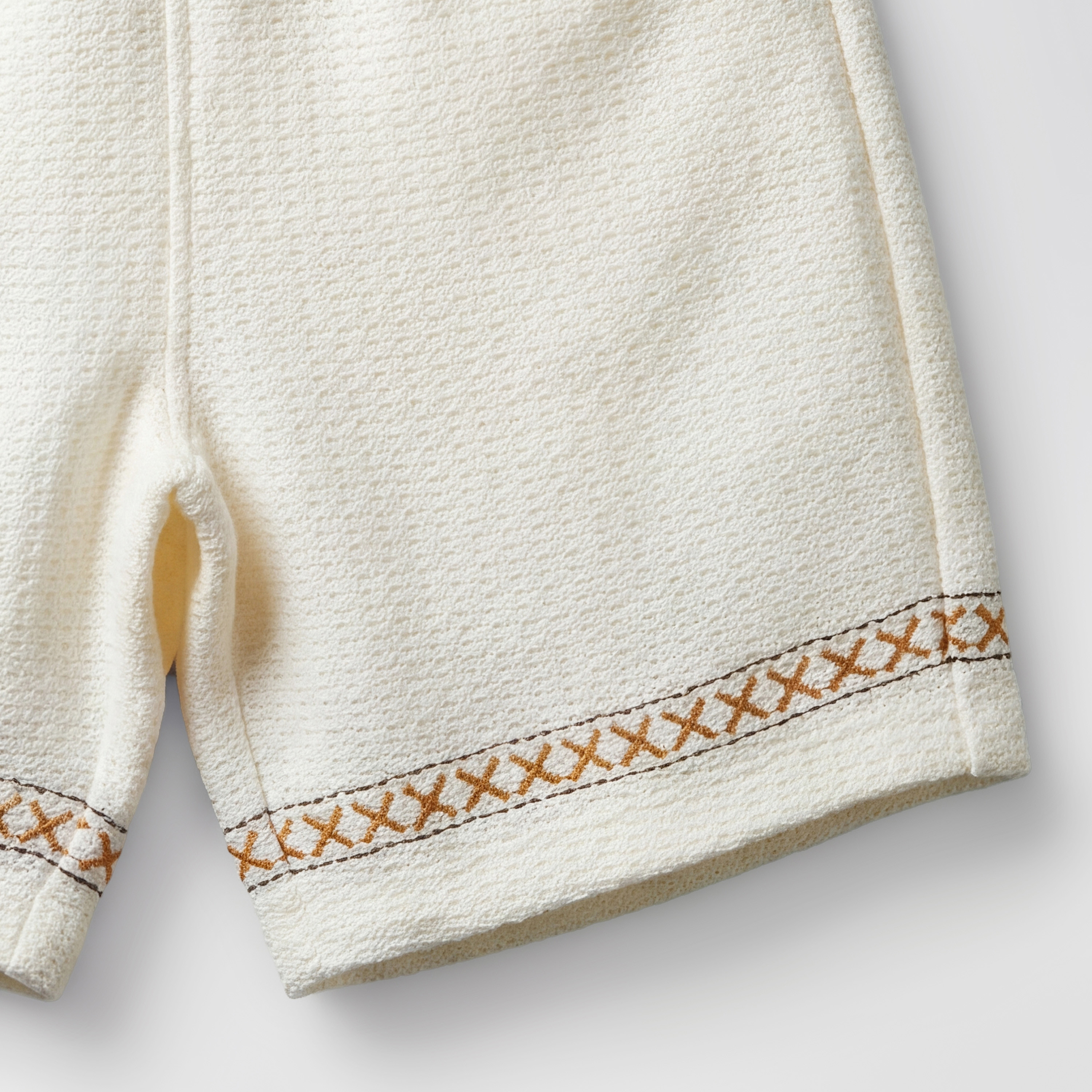 Giggles Boys Shirt and Shorts Set with Embroidered Detail - Cotton - Short Sleeves - Collar-baby-boys-clothing-setsandcoords-image-7