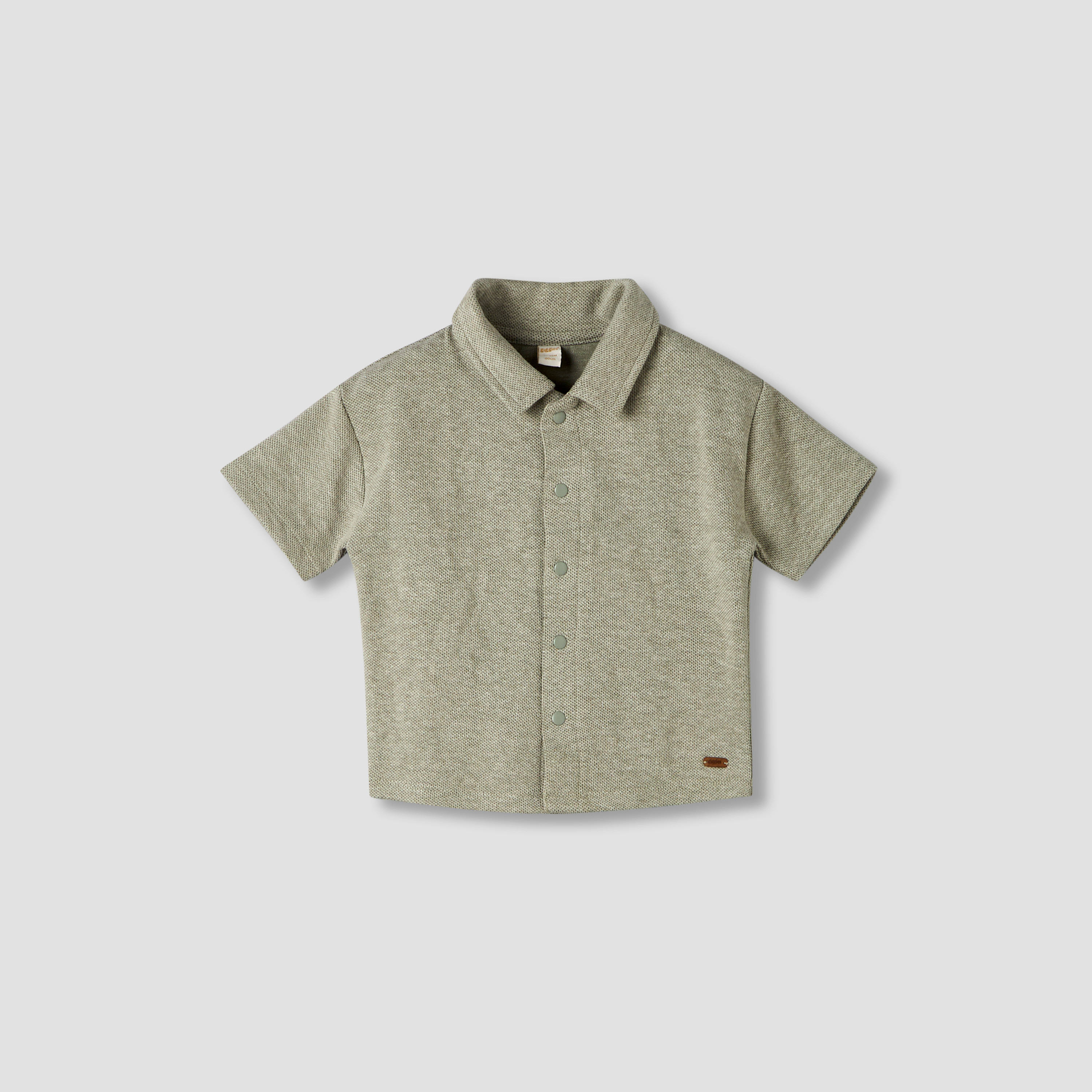 Giggles Collared Neck Short Sleeve Shirt and Shorts Set with Drawstring Closure-baby-boys-clothing-setsandcoords-image-3