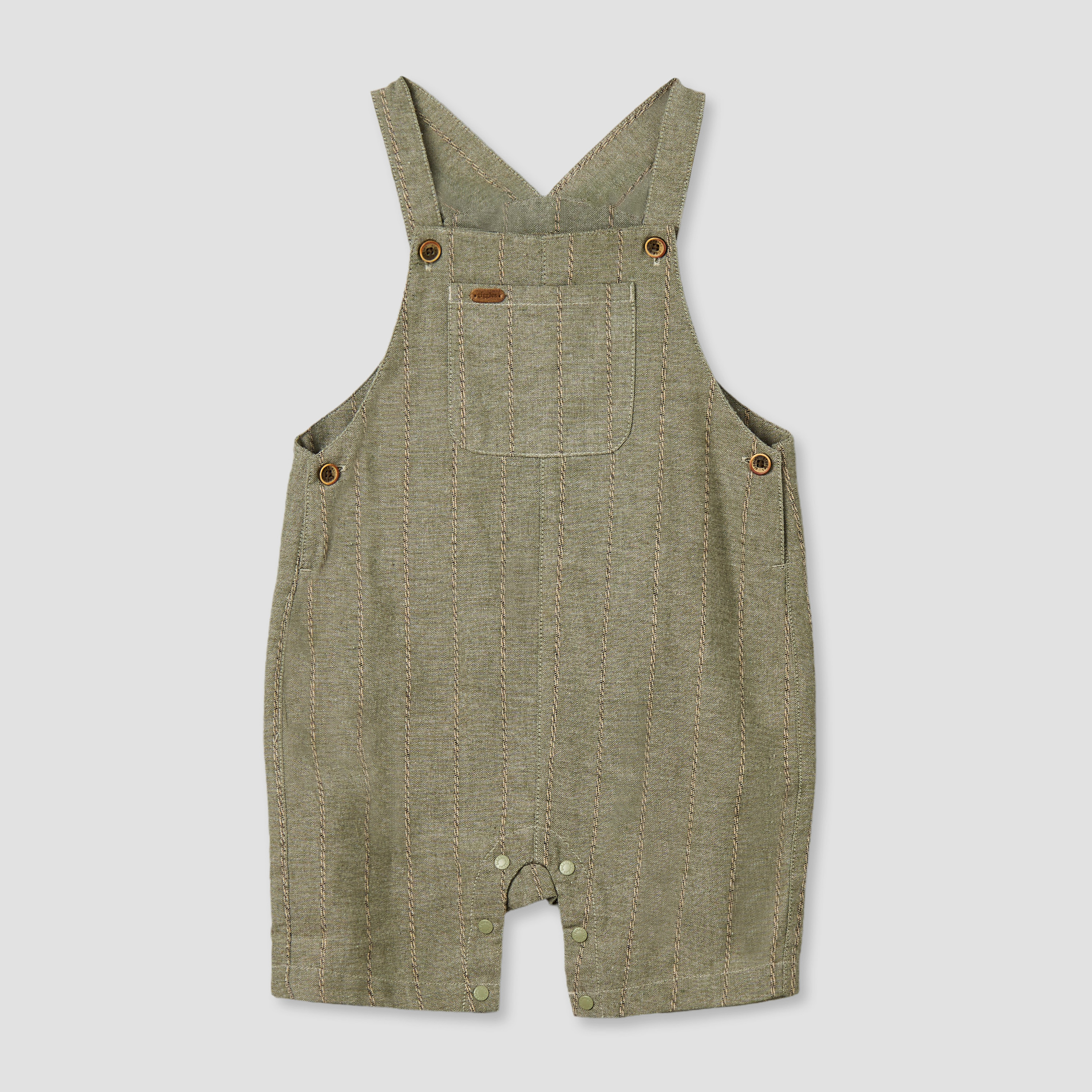 Giggles Crew Neck Short Sleeves T-shirt and Dungaree Set with Snap Button Closure-baby-boys-clothing-setsandcoords-image-4