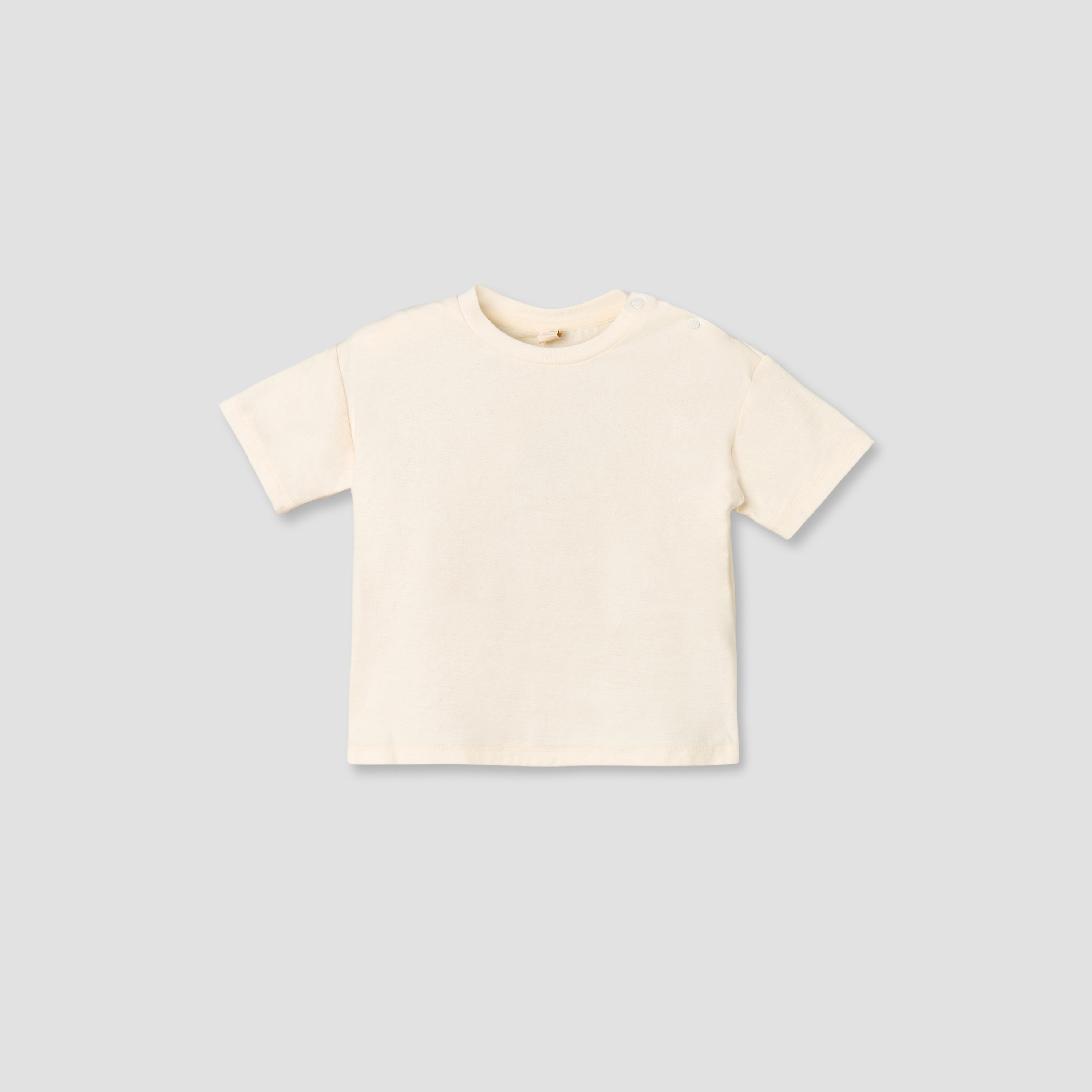 Giggles Crew Neck Short Sleeves T-shirt and Dungaree Set with Snap Button Closure-baby-boys-clothing-setsandcoords-image-6