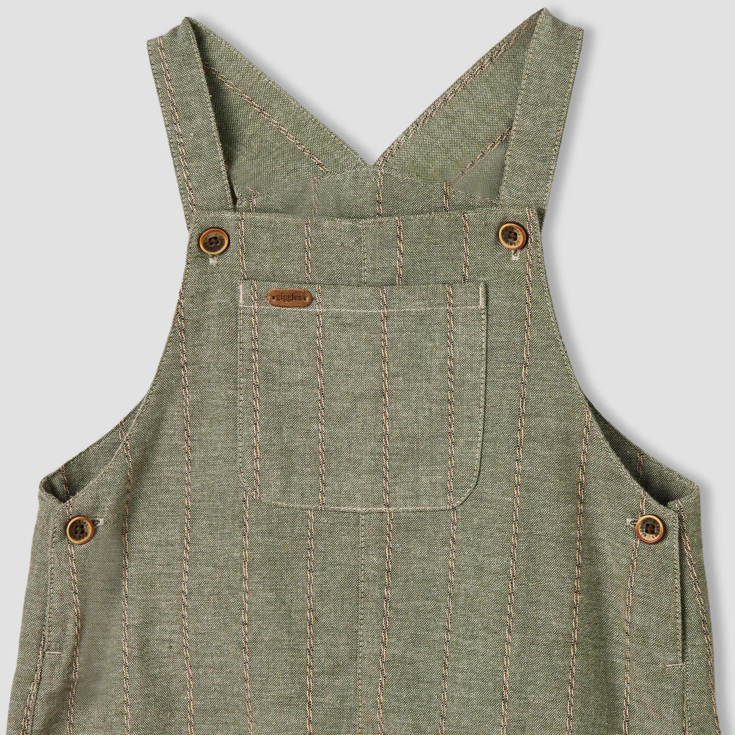 Giggles Crew Neck Short Sleeves T-shirt and Dungaree Set with Snap Button Closure-baby-boys-clothing-setsandcoords-image-9
