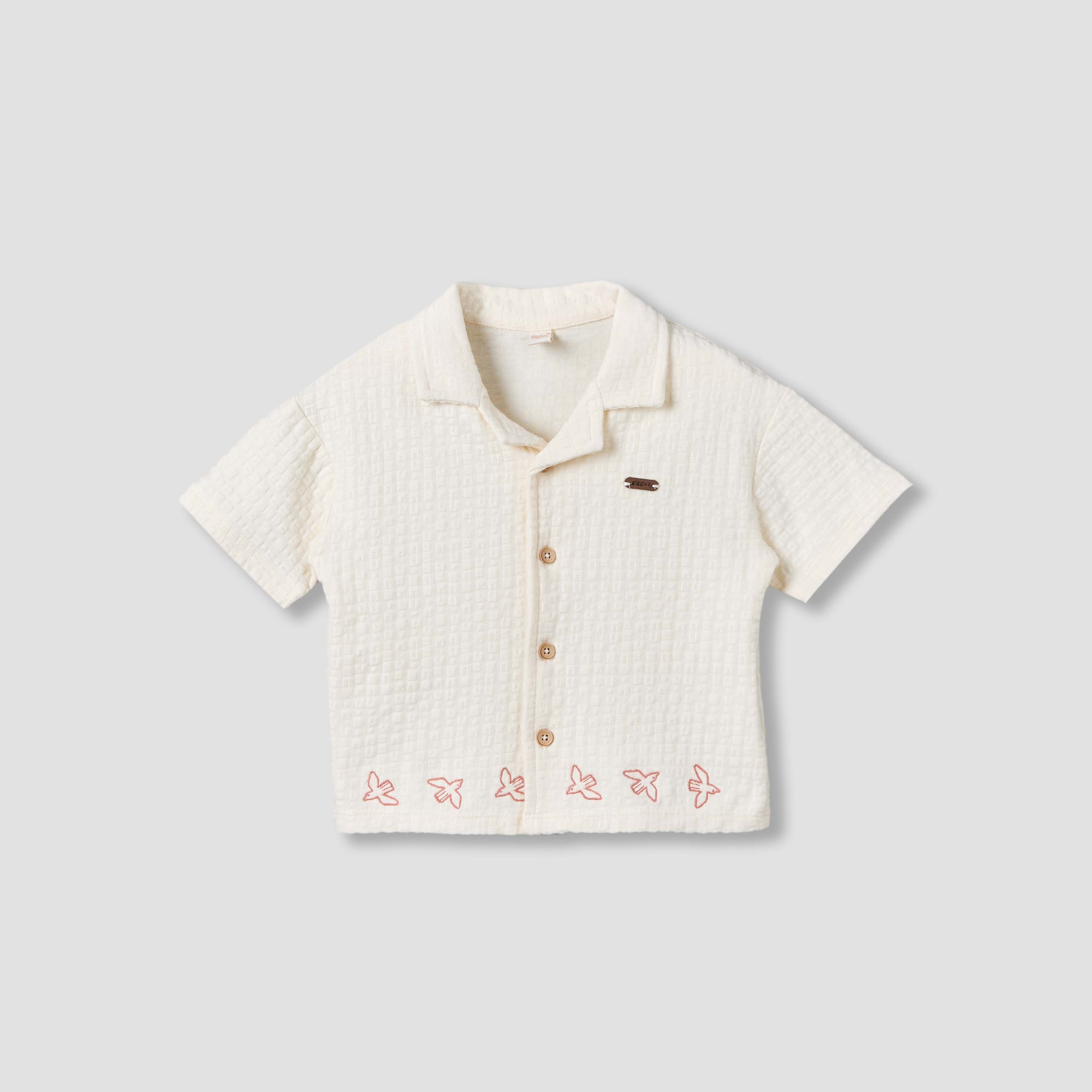Giggles Collared Short Sleeves Shirt and Shorts Set with Embroidered Design-baby-boys-clothing-setsandcoords-image-3
