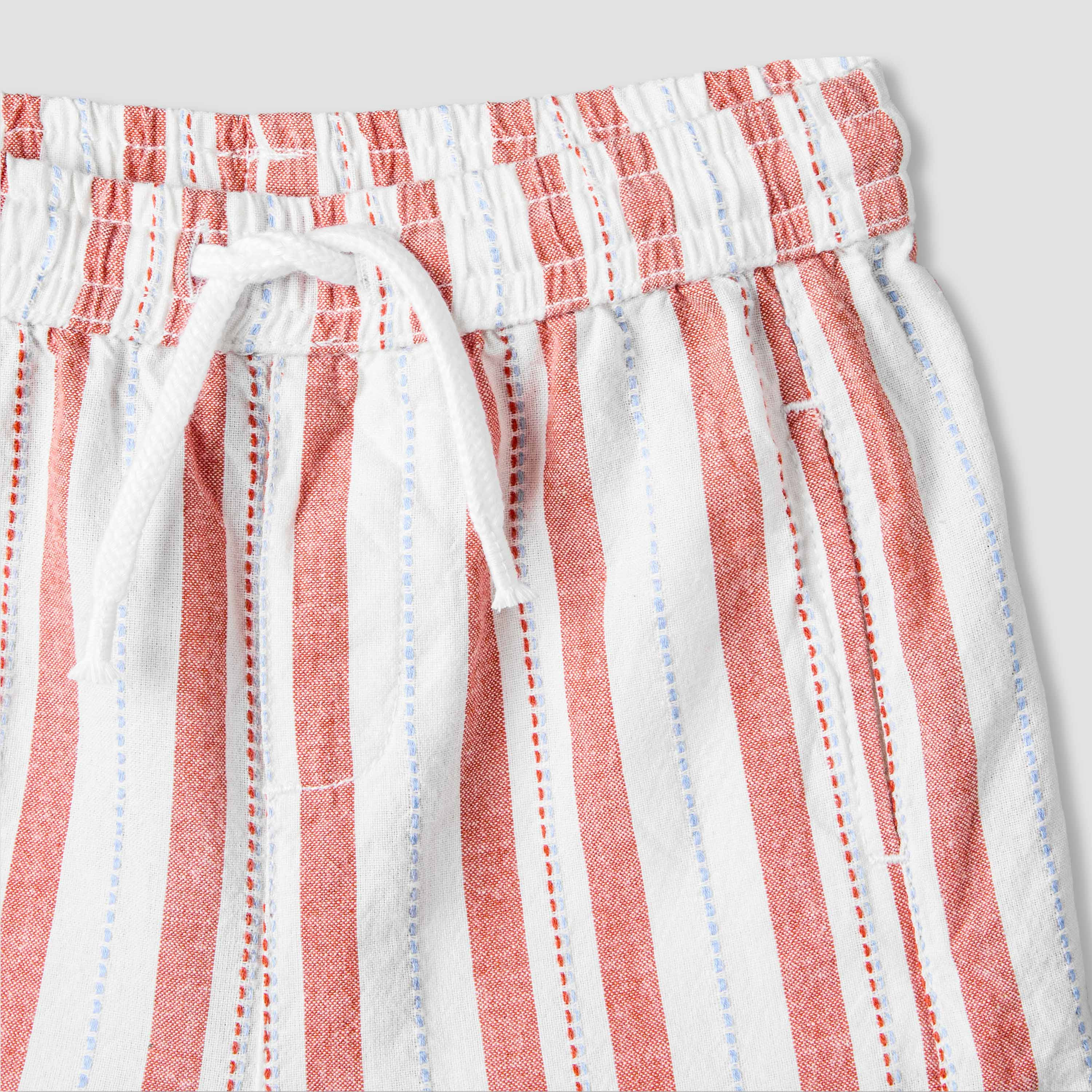 Giggles Collared Short Sleeve Shirt and Shorts Set with Stripes-baby-boys-clothing-setsandcoords-image-7