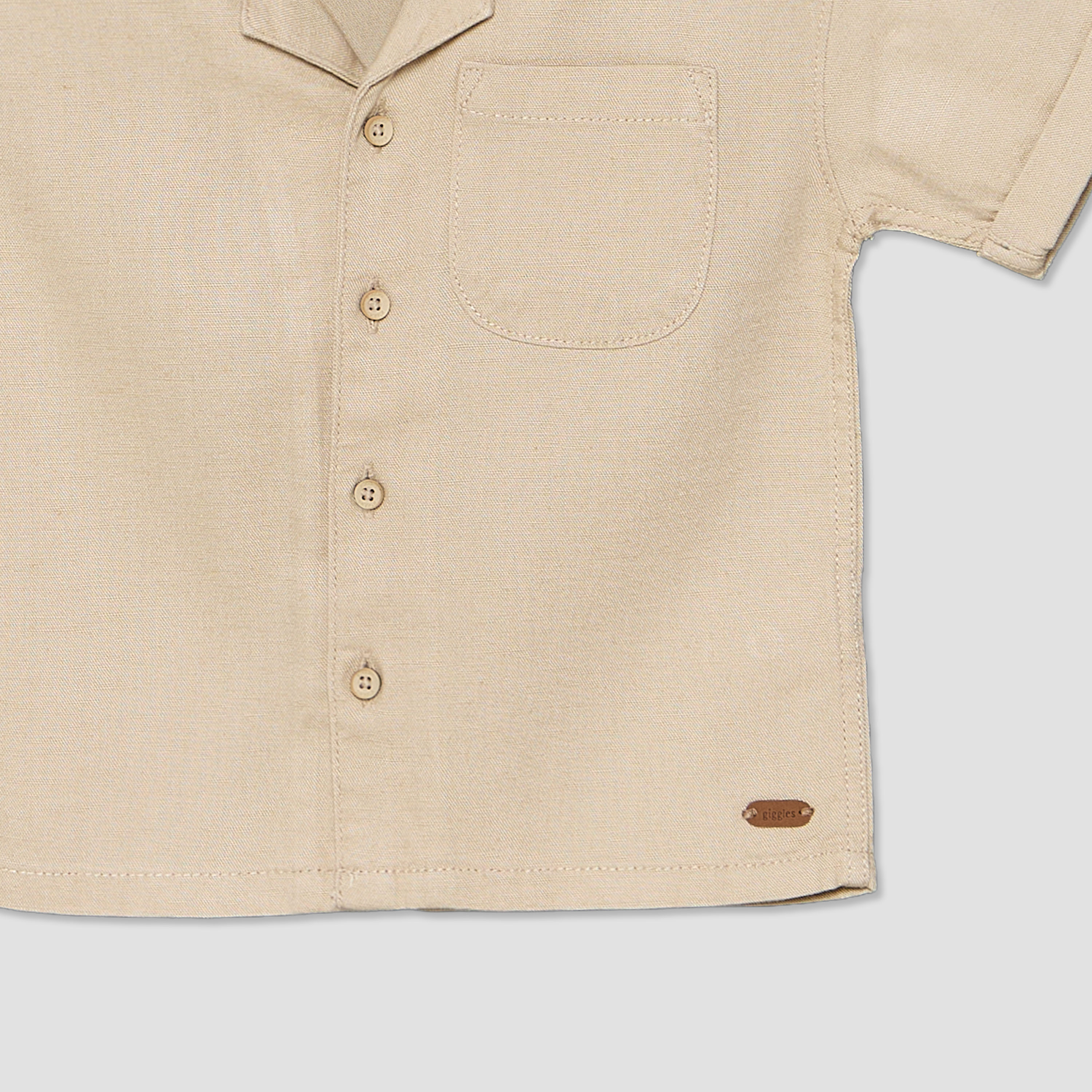 Giggles Collared Short Sleeves Shirt and Shorts Set with Chest Pocket-baby-boys-clothing-setsandcoords-image-5