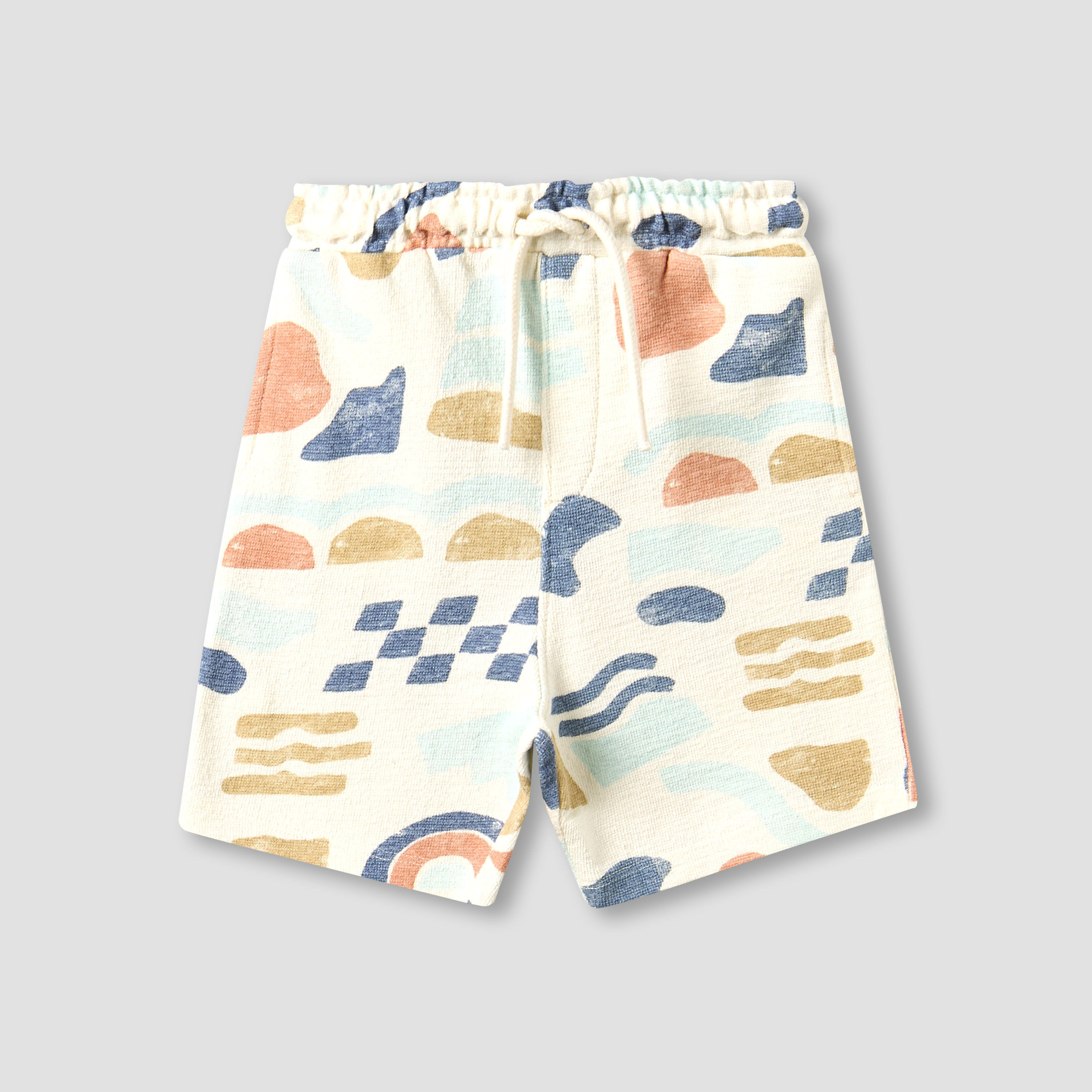 Giggles Collared Short Sleeves Shirt and Shorts Set with Abstract Print-baby-boys-clothing-setsandcoords-image-4