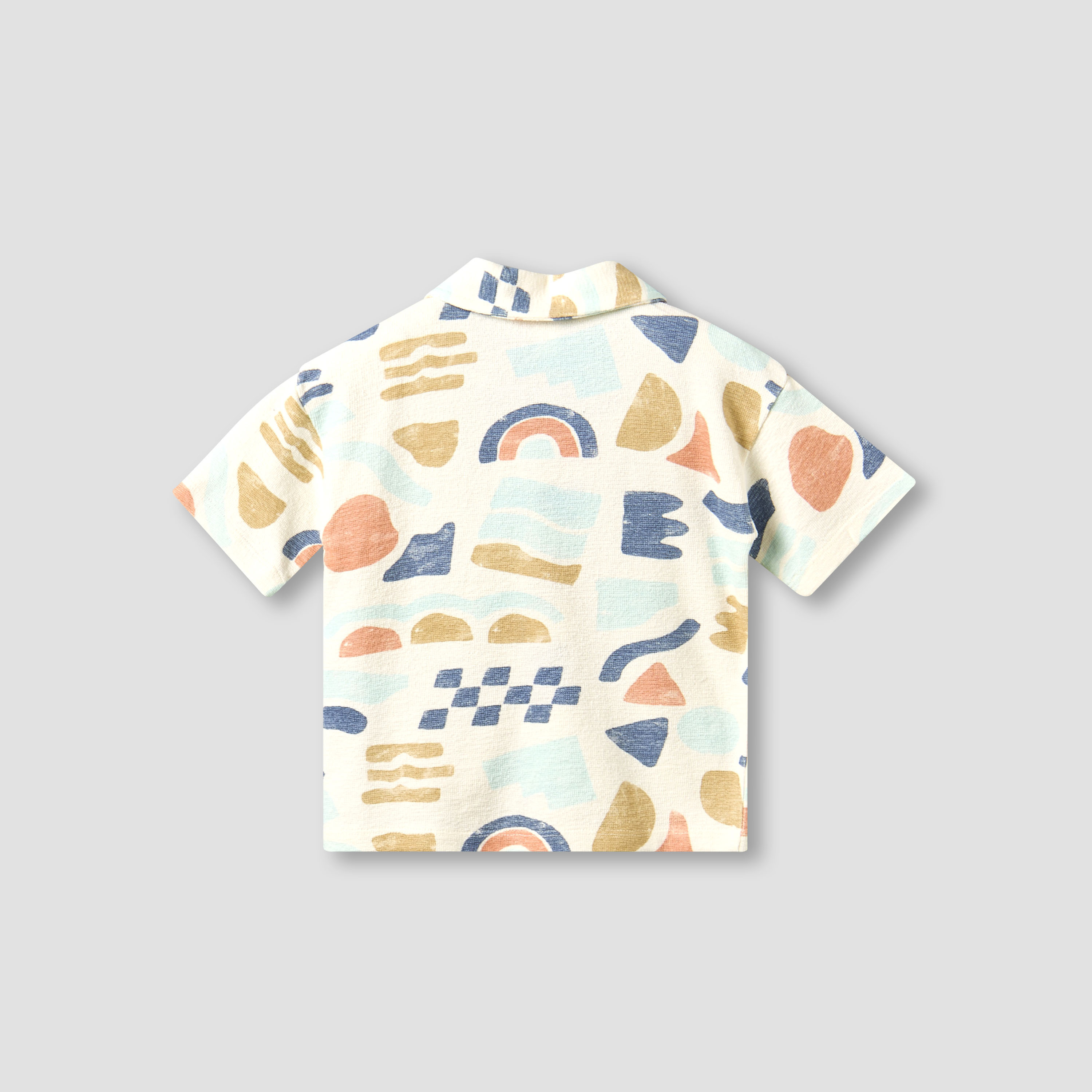 Giggles Collared Short Sleeves Shirt and Shorts Set with Abstract Print-baby-boys-clothing-setsandcoords-image-5