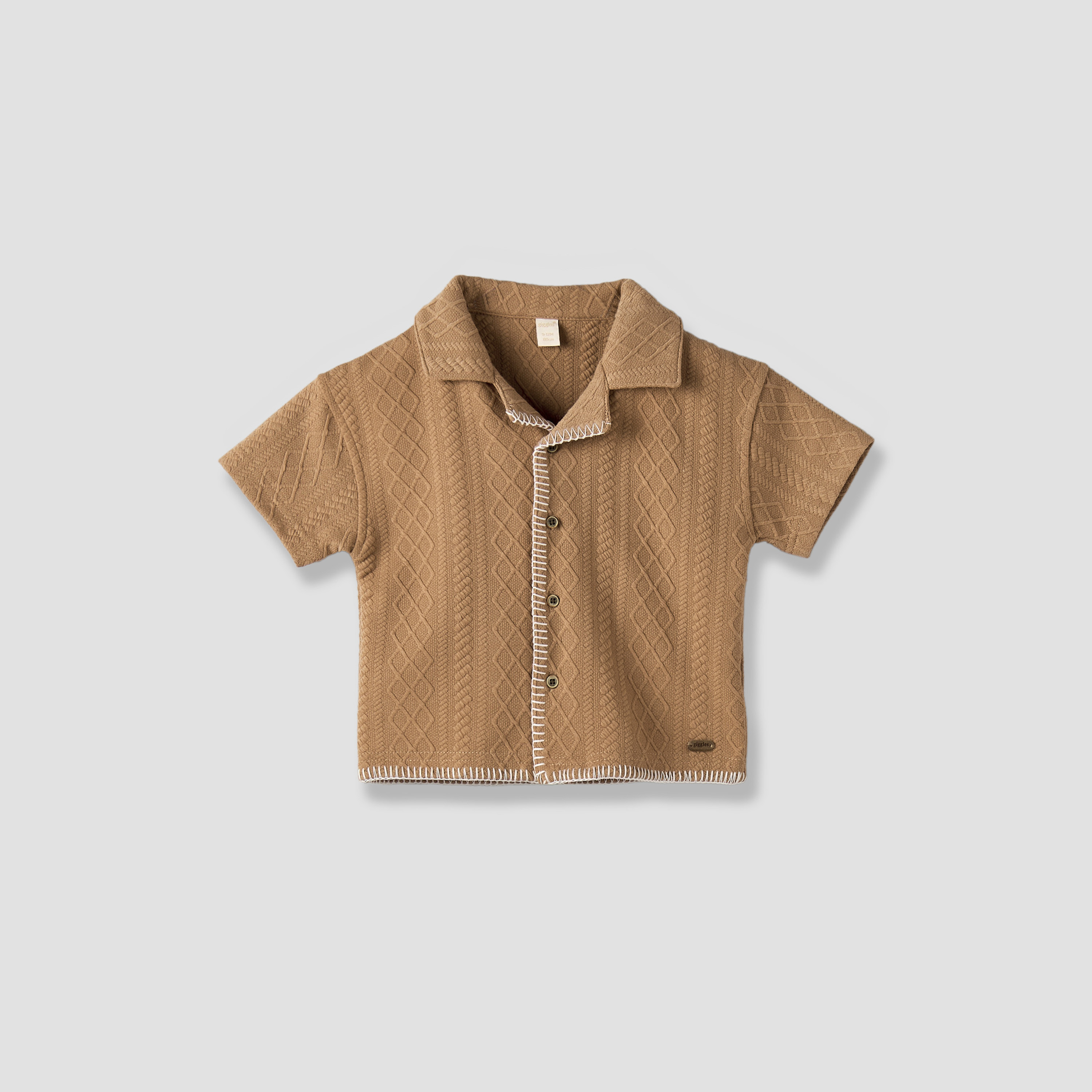 طقم شورت برباط إغلاق وقميص بياقة كامب وأكمام قصيرة من جيجلز-baby-boys-clothing-setsandcoords-image-3