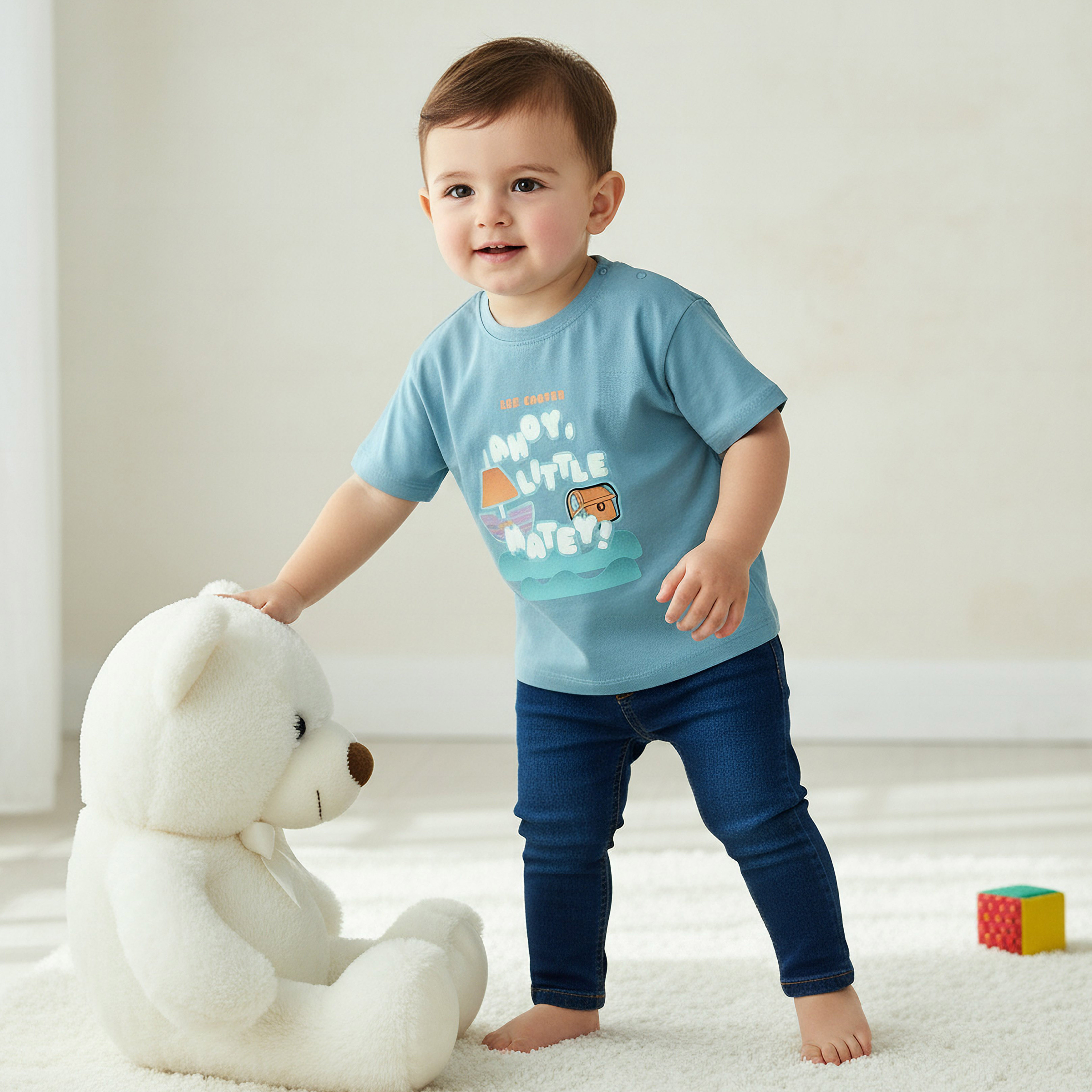 Lee Cooper Crew Neck Short Sleeves T-shirt with Graphic Print-baby-boys-clothing-tshirtsandpolos-image-1