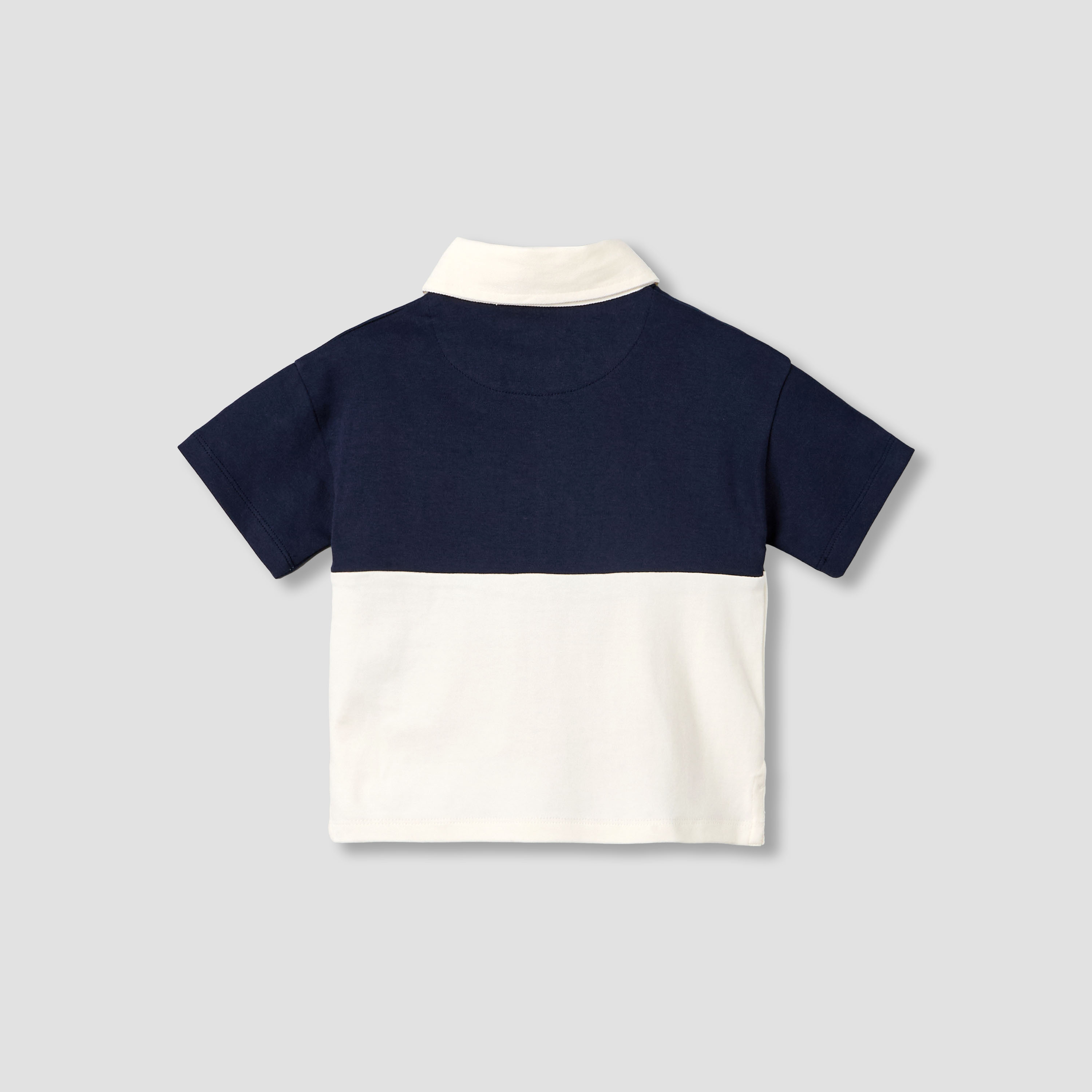 Lee Cooper Collared Short Sleeve Polo T-shirt with Colourblock Design-baby-boys-clothing-tshirtsandpolos-image-3