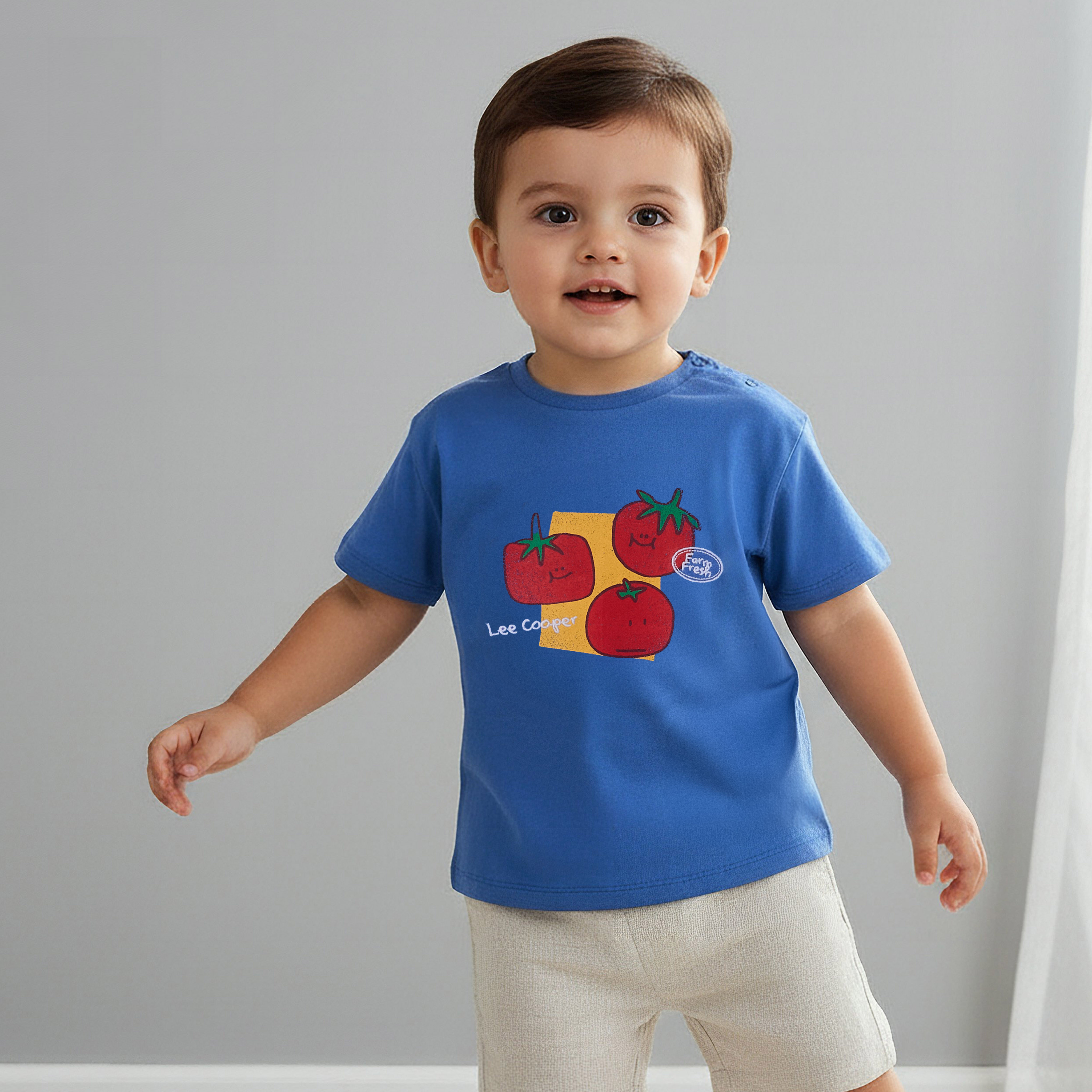 Lee Cooper Crew Neck Short Sleeves T-shirt with Tomato Print-baby-boys-clothing-tshirtsandpolos-image-1