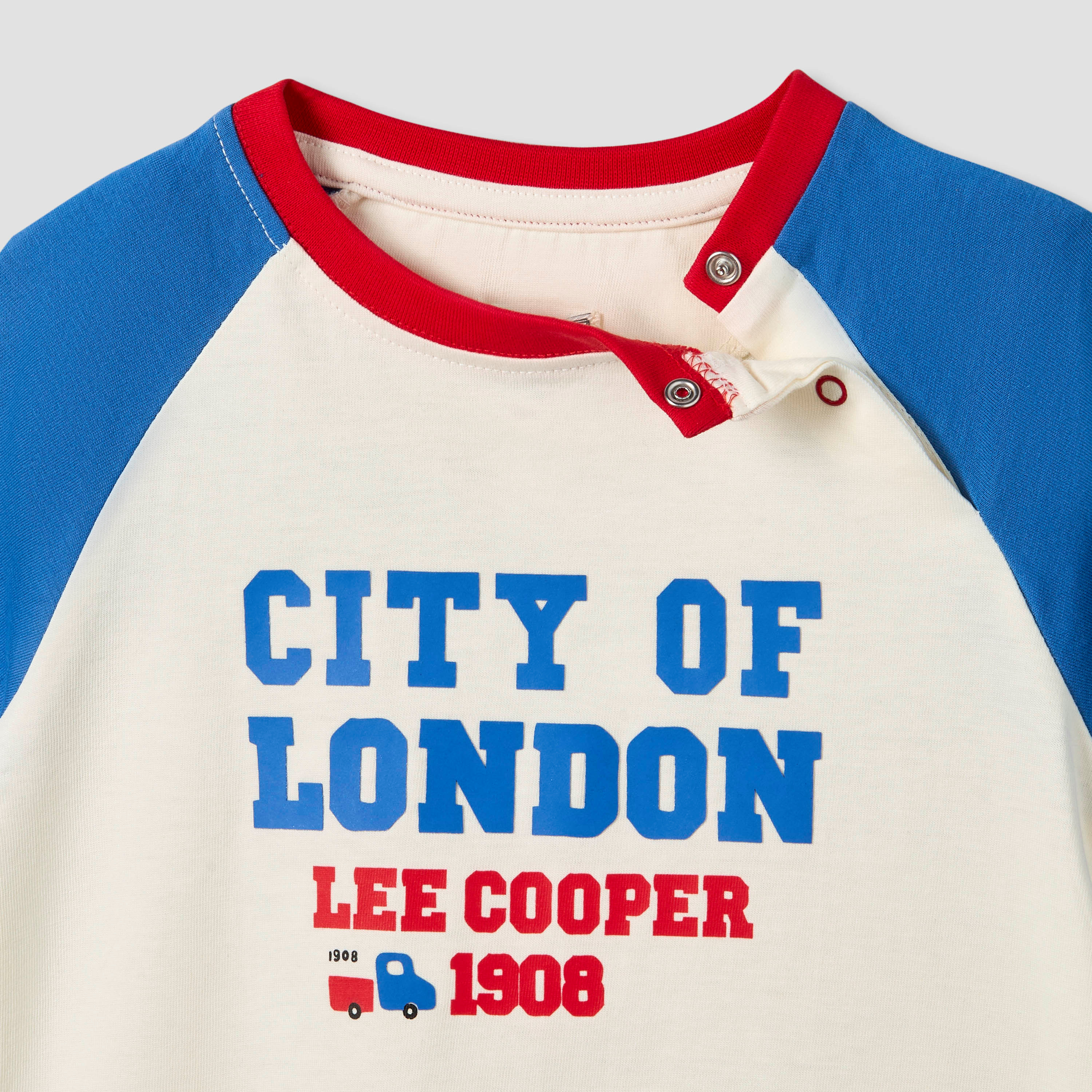 Lee Cooper Crew Neck Short Sleeves T-shirt with Typographic Print-baby-boys-clothing-tshirtsandpolos-image-4