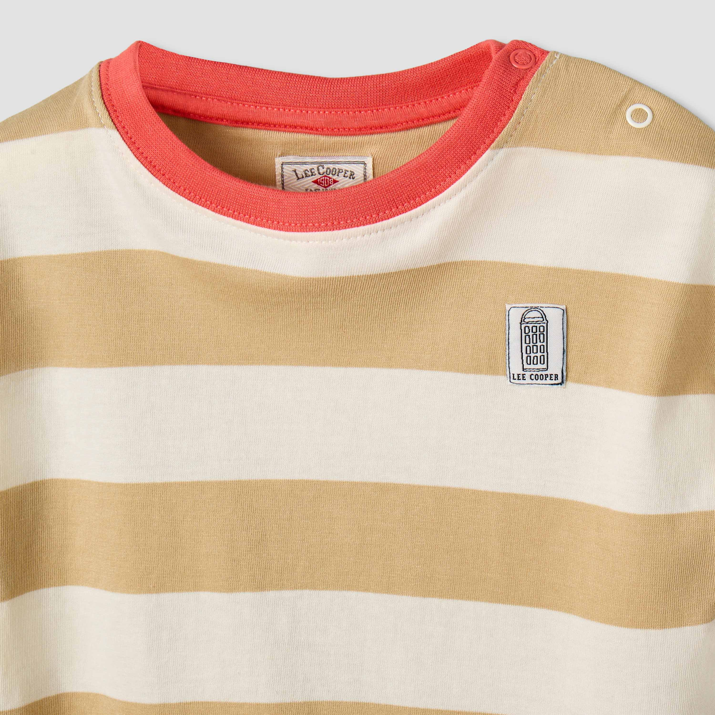 Lee Cooper Crew Neck Short Sleeves T-shirt with Stripes-baby-boys-clothing-tshirtsandpolos-image-4