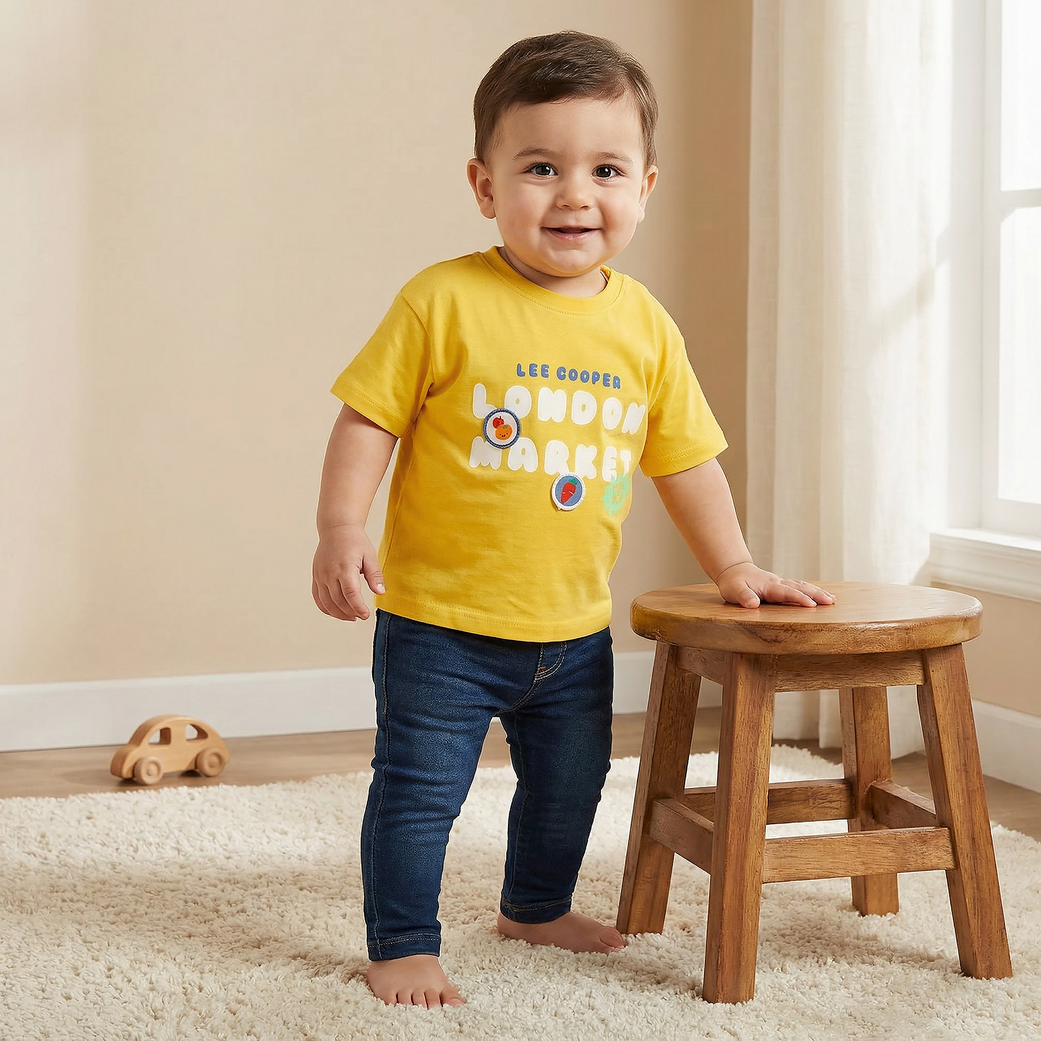 Lee Cooper Crew Neck Short Sleeves T-shirt with Graphic Print-baby-boys-clothing-tshirtsandpolos-image-1