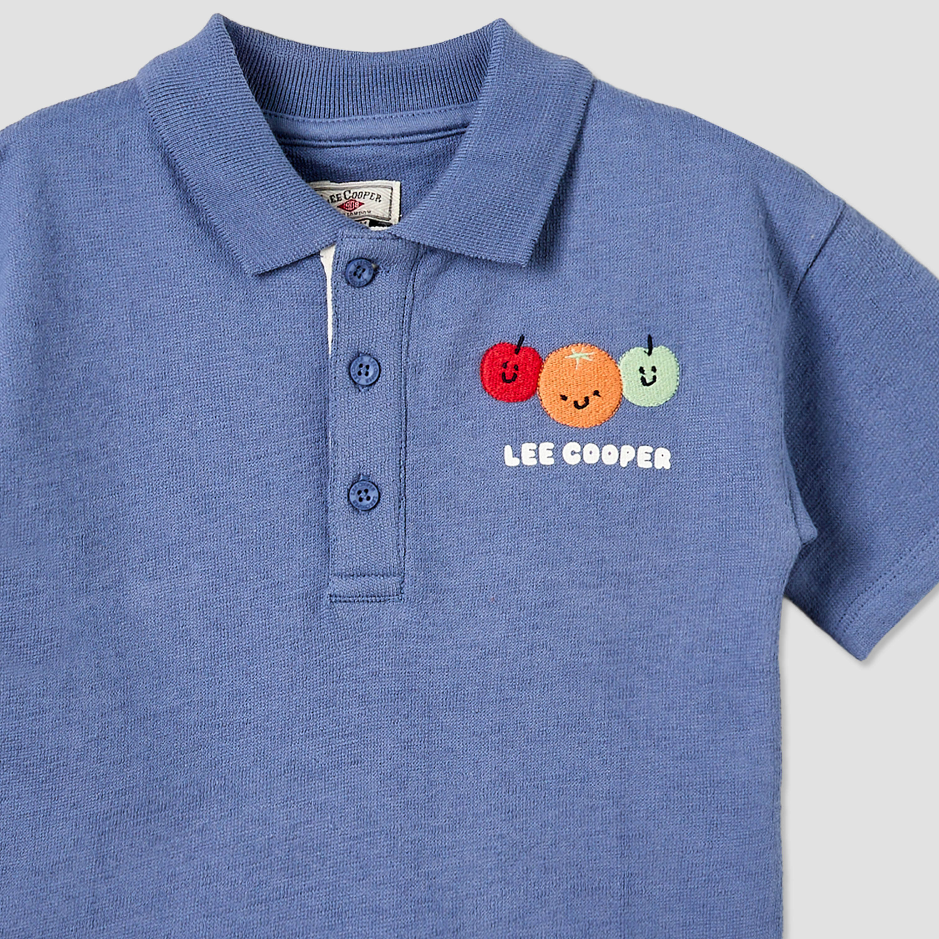 Lee Cooper Collared Short Sleeves Polo T-shirt with Embroidery Detail-baby-boys-clothing-tshirtsandpolos-image-4