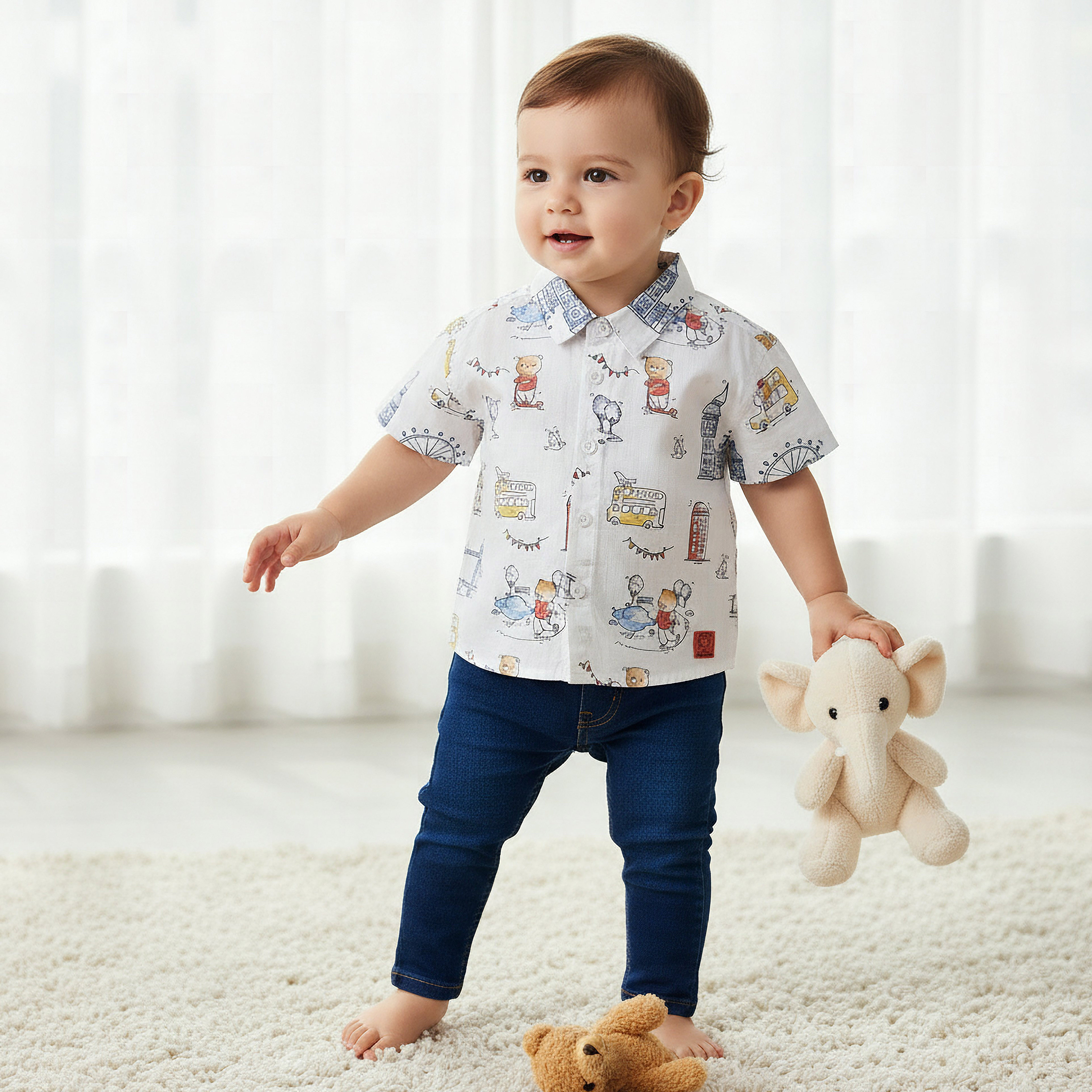 Lee Cooper Short Sleeves Shirt with Print-baby-boys-clothing-shirts-image-1