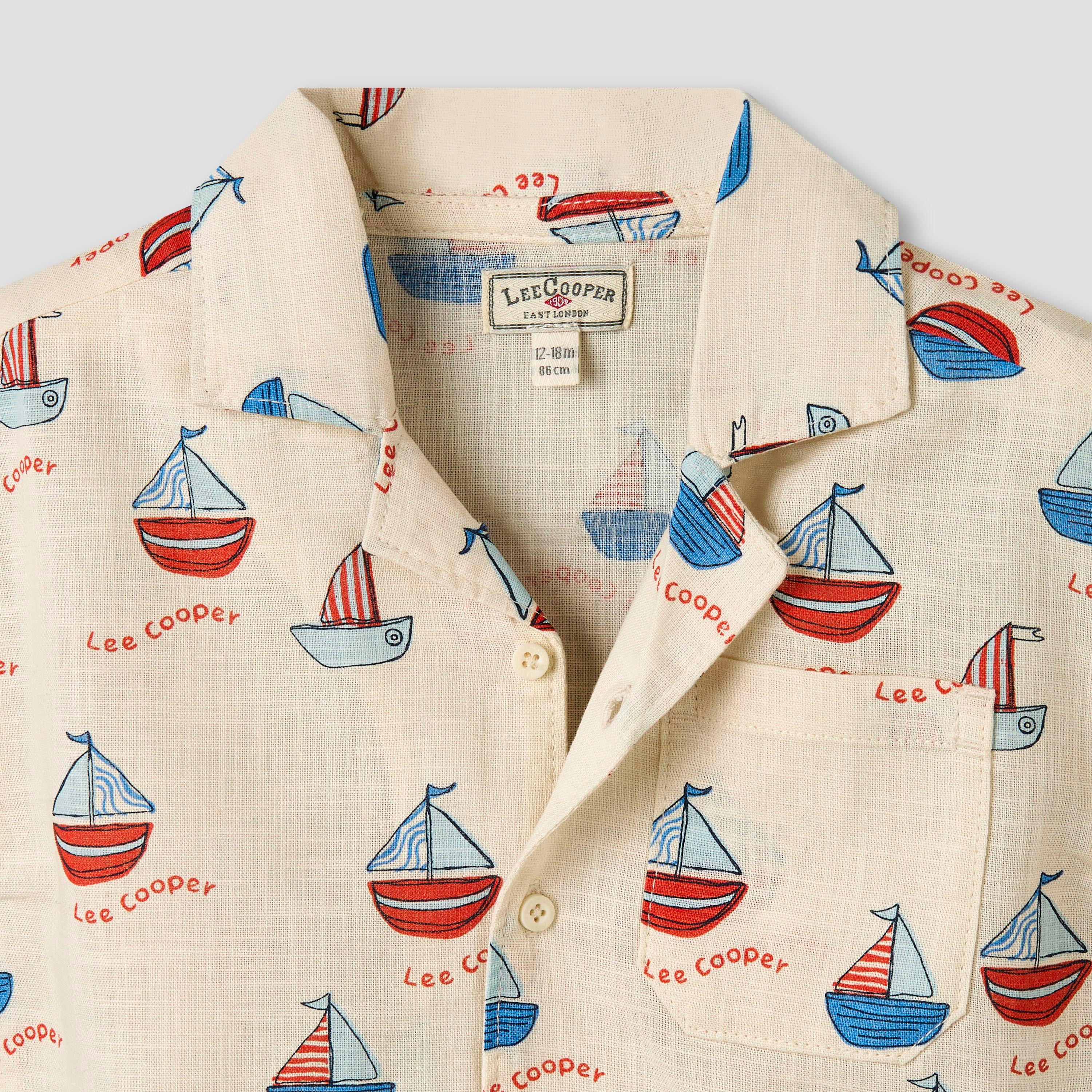 قميص بياقة كامب وأكمام قصيرة وطبعات من لي كوبر-baby-boys-clothing-shirts-image-2