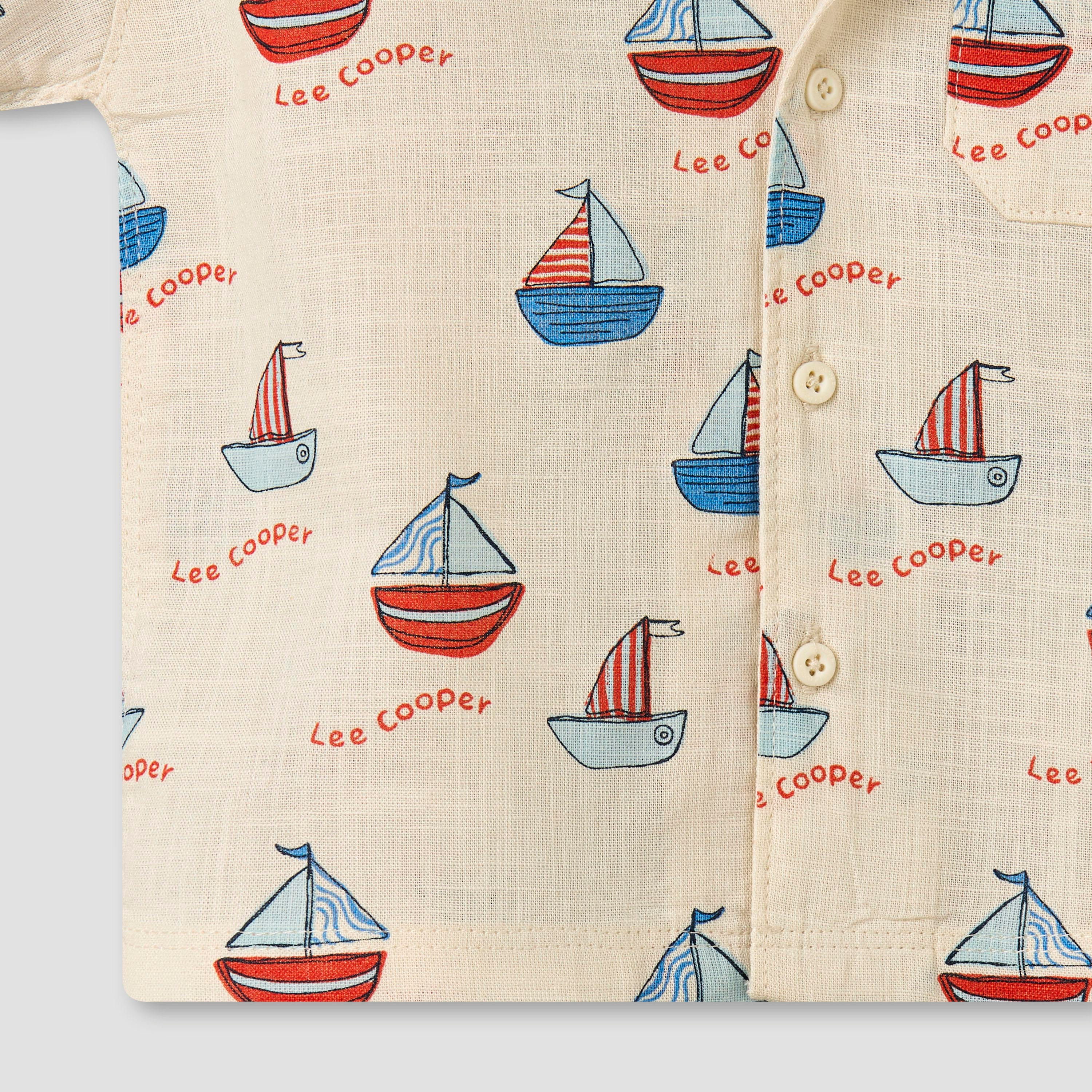 قميص بياقة كامب وأكمام قصيرة وطبعات من لي كوبر-baby-boys-clothing-shirts-image-1