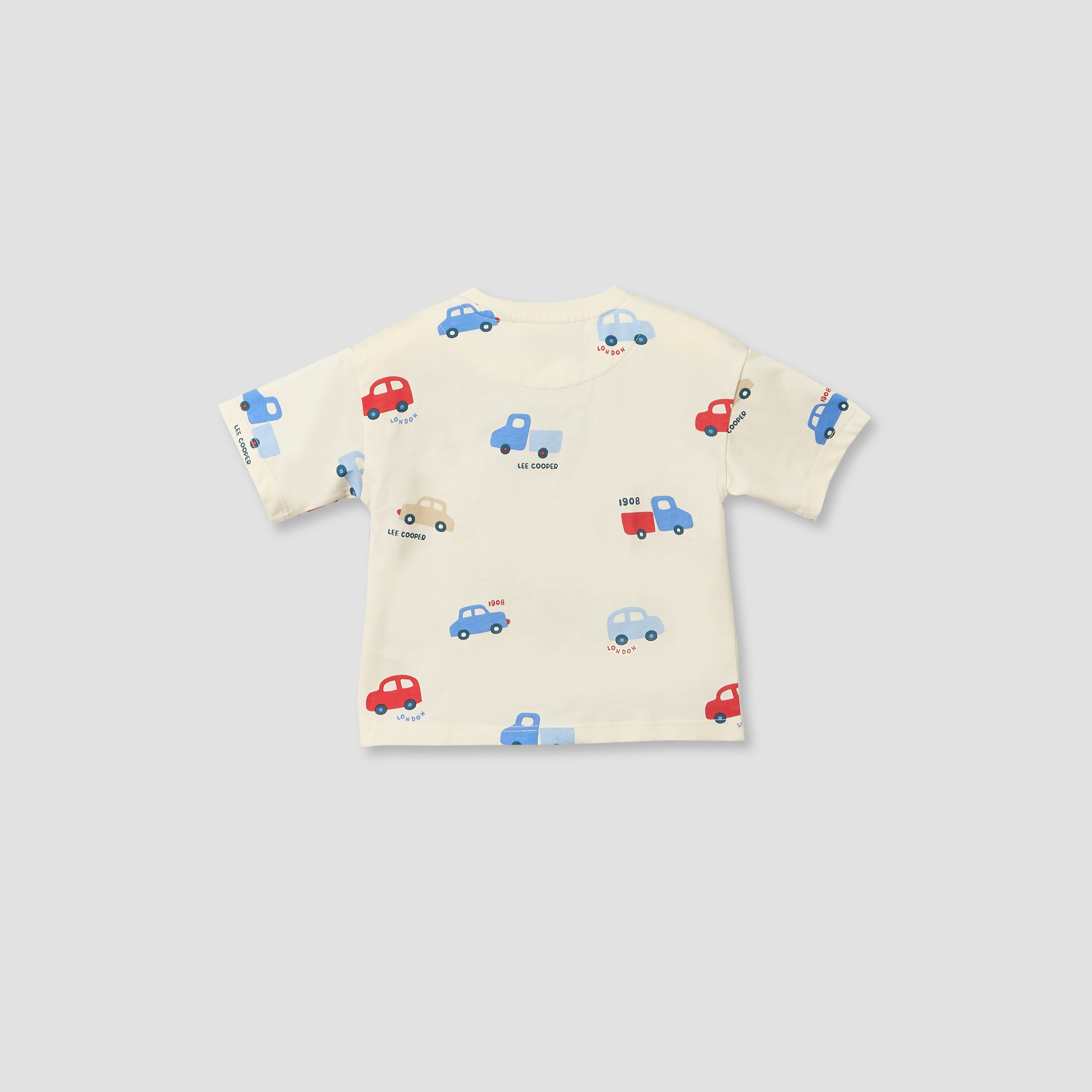 Lee Cooper Round Neck Short Sleeves T-shirt and Shorts Set with Vehicle Print-baby-boys-clothing-setsandcoords-image-4