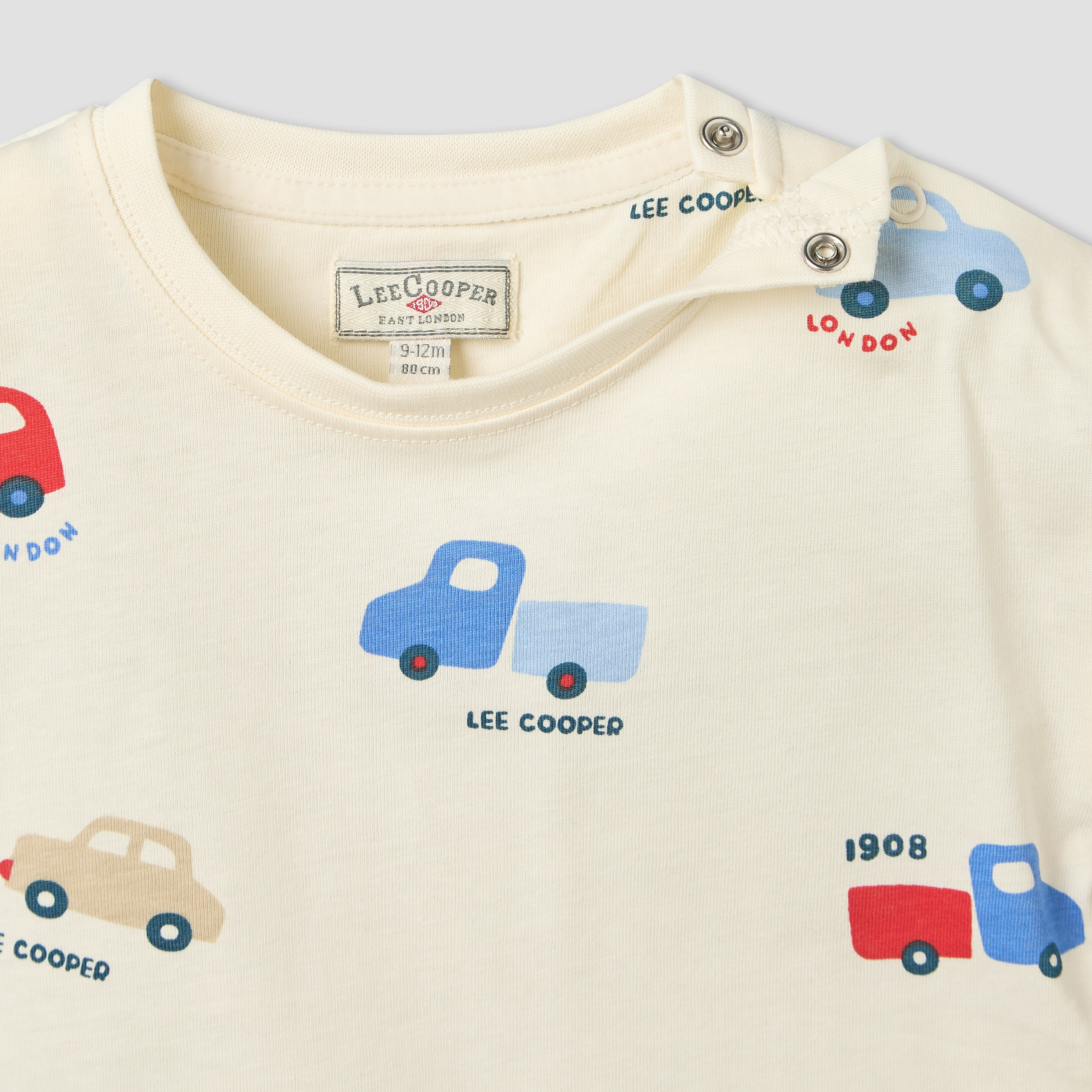 Lee Cooper Round Neck Short Sleeves T-shirt and Shorts Set with Vehicle Print-baby-boys-clothing-setsandcoords-image-7