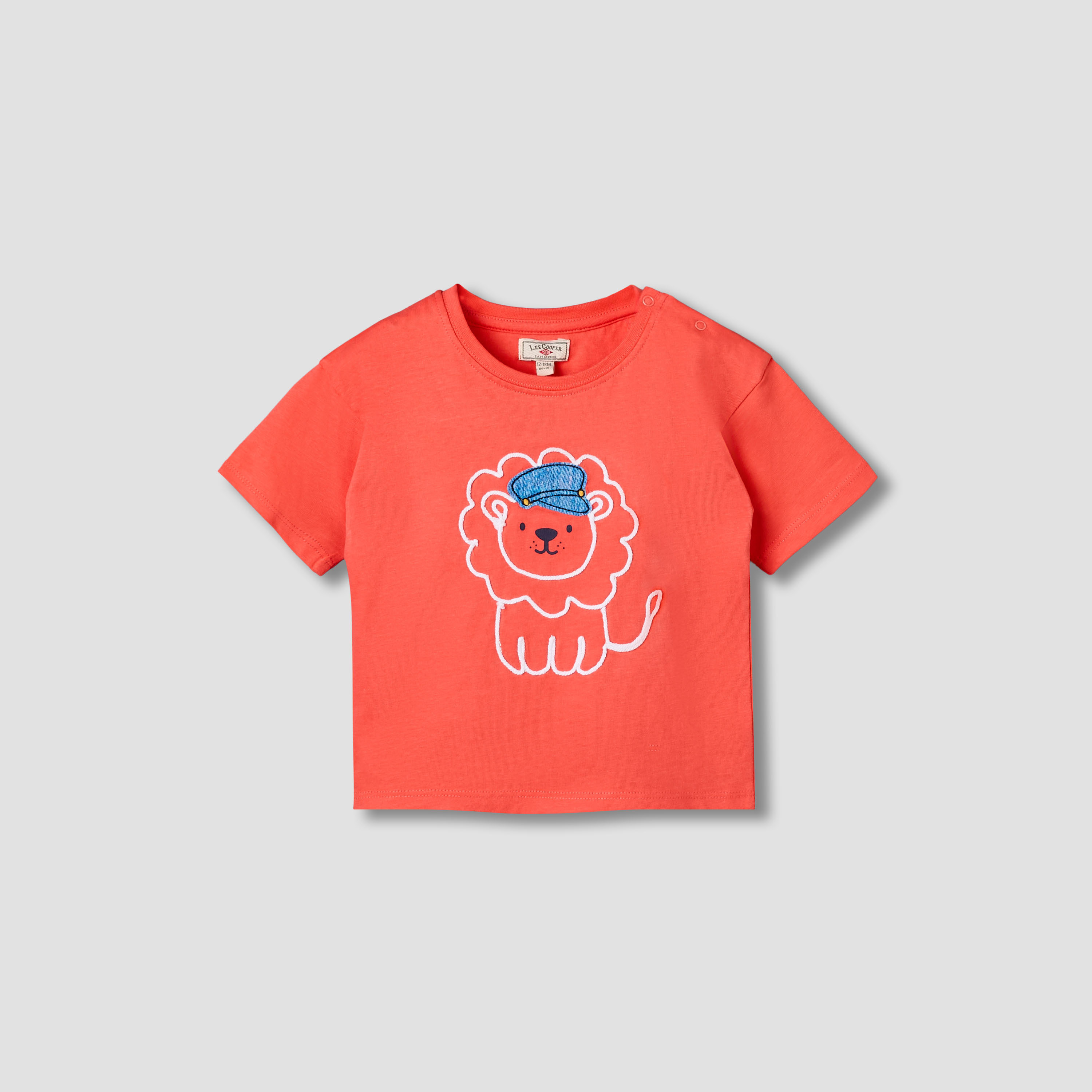 Lee Cooper Crew Neck Short Sleeves T-shirt and Shorts Set with Lion Embroidery-baby-boys-clothing-setsandcoords-image-3