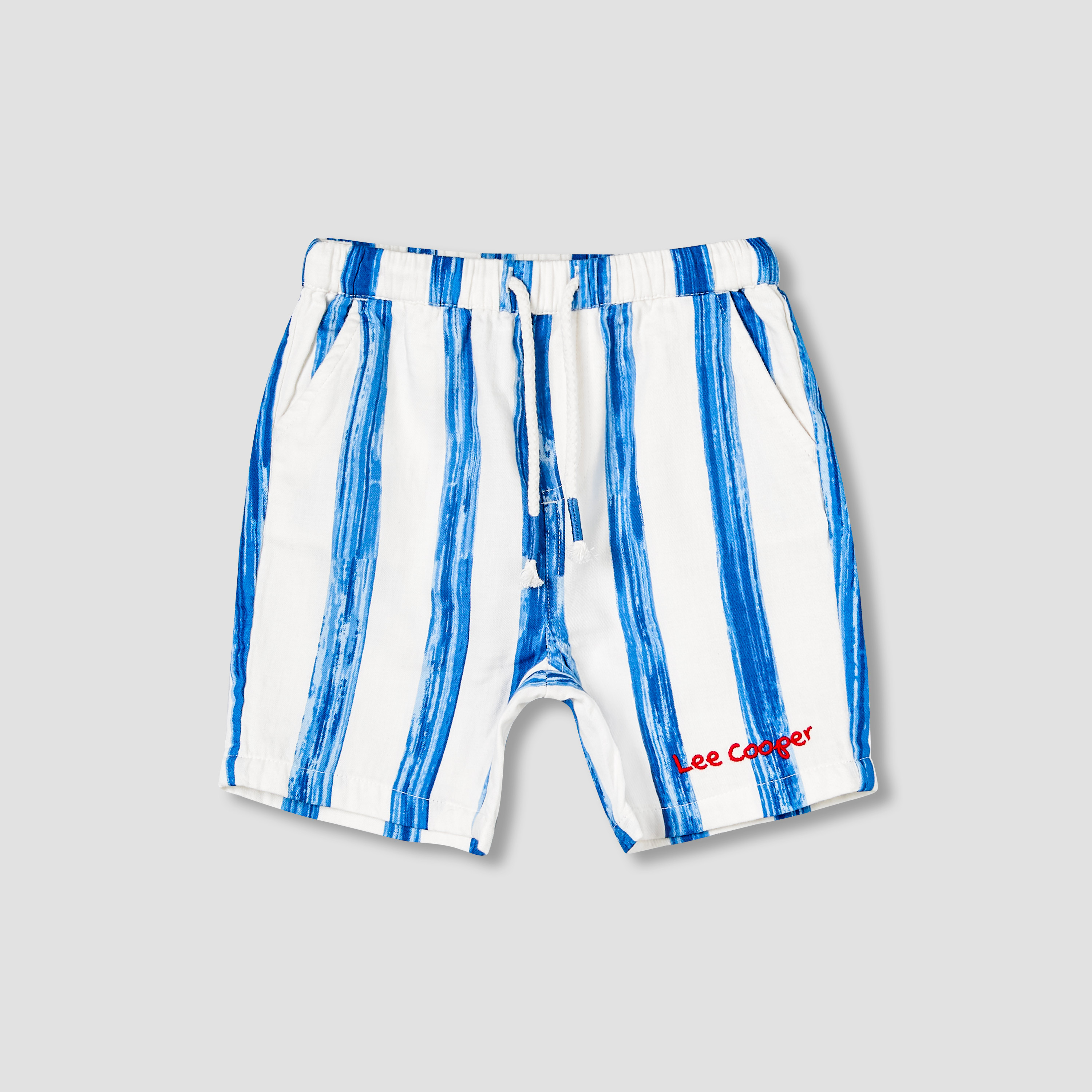 طقم قميص بأكمام قصيرة بياقة كامب وشورت بطبعات مخططة من لي كوبر-baby-boys-clothing-setsandcoords-image-4