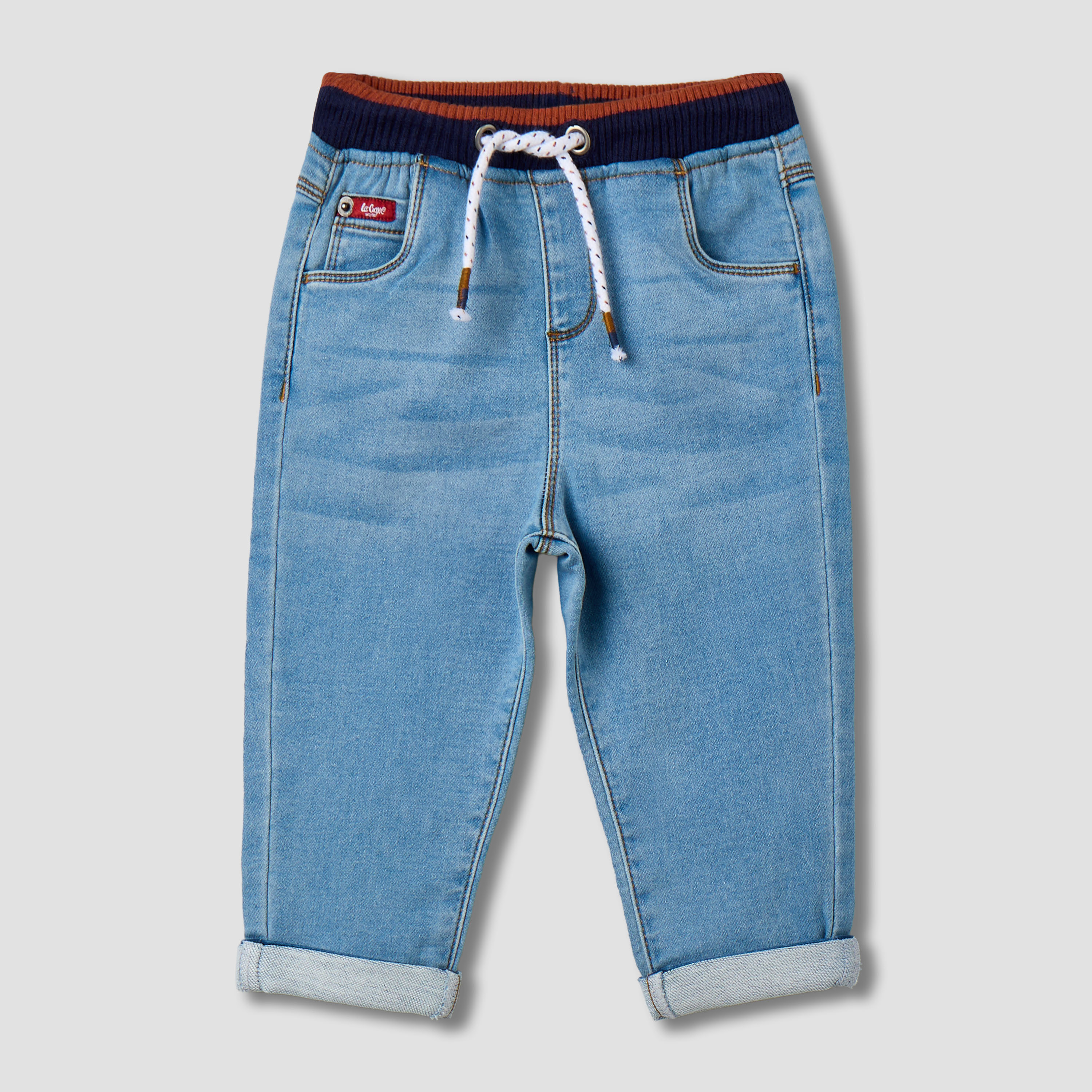 Lee Cooper Jeans with Pockets, Drawstring Waist-baby-boys-clothing-bottoms-jeans-image-2