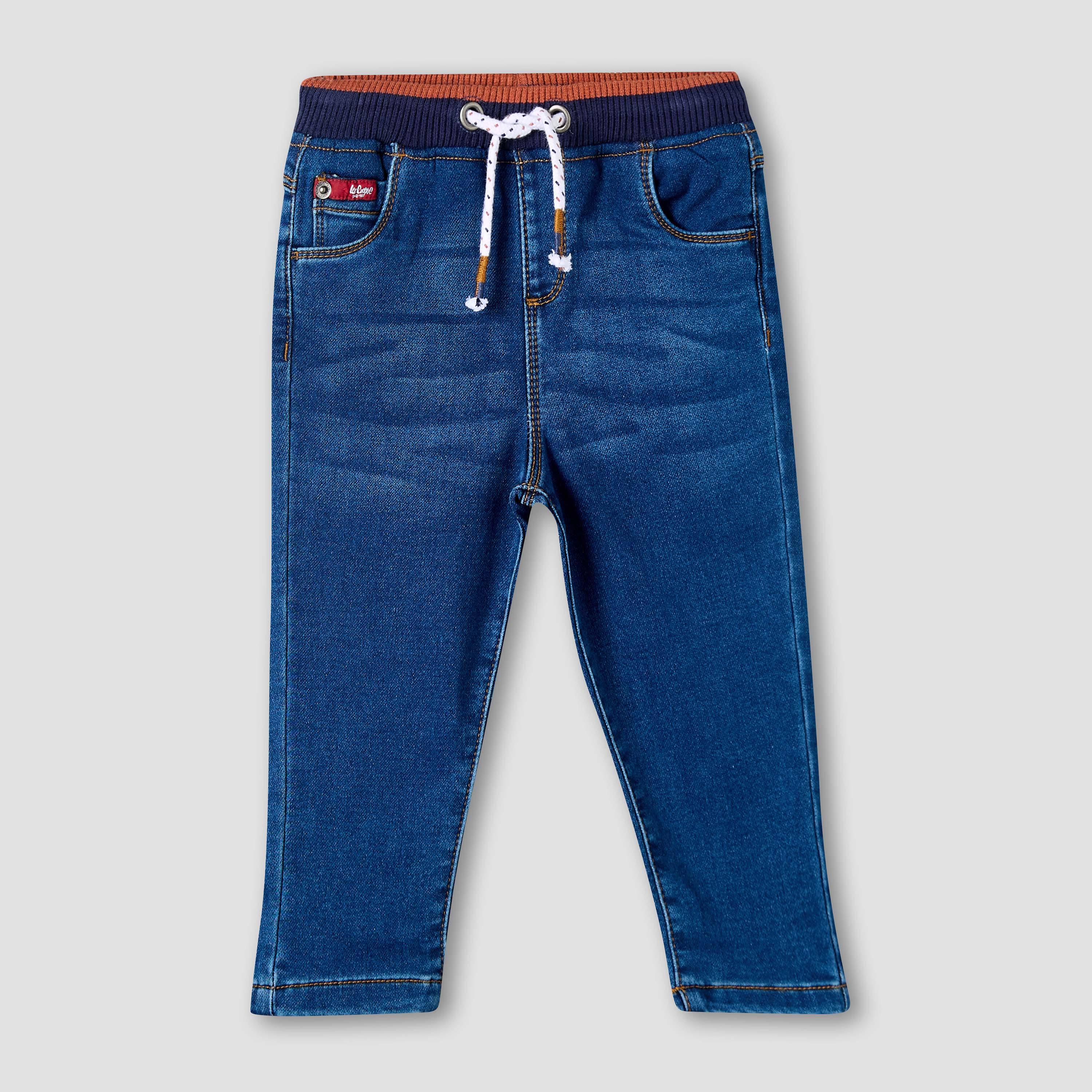 Lee Cooper Jeans with Pockets, Drawstring Waist-baby-boys-clothing-bottoms-jeans-image-2