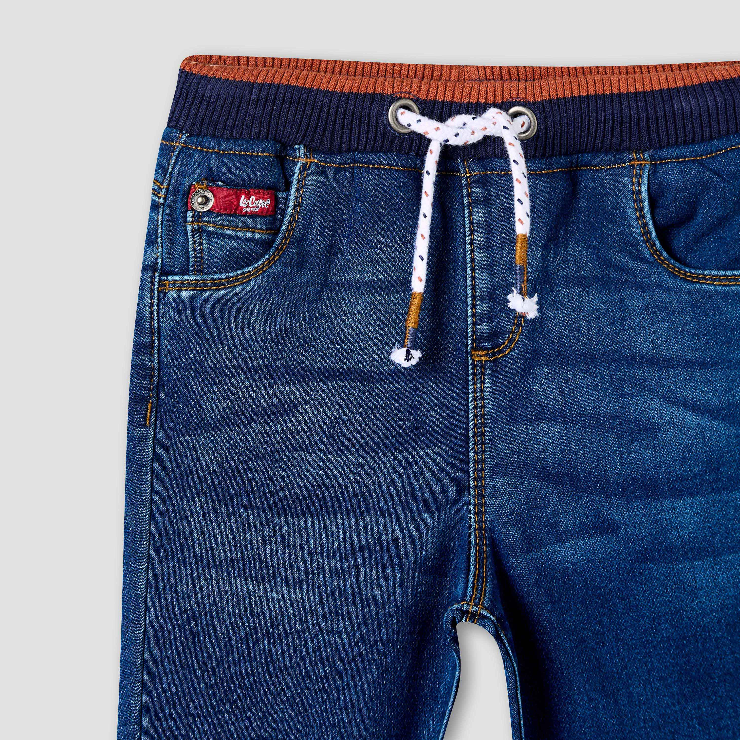 Lee Cooper Jeans with Pockets, Drawstring Waist-baby-boys-clothing-bottoms-jeans-image-4
