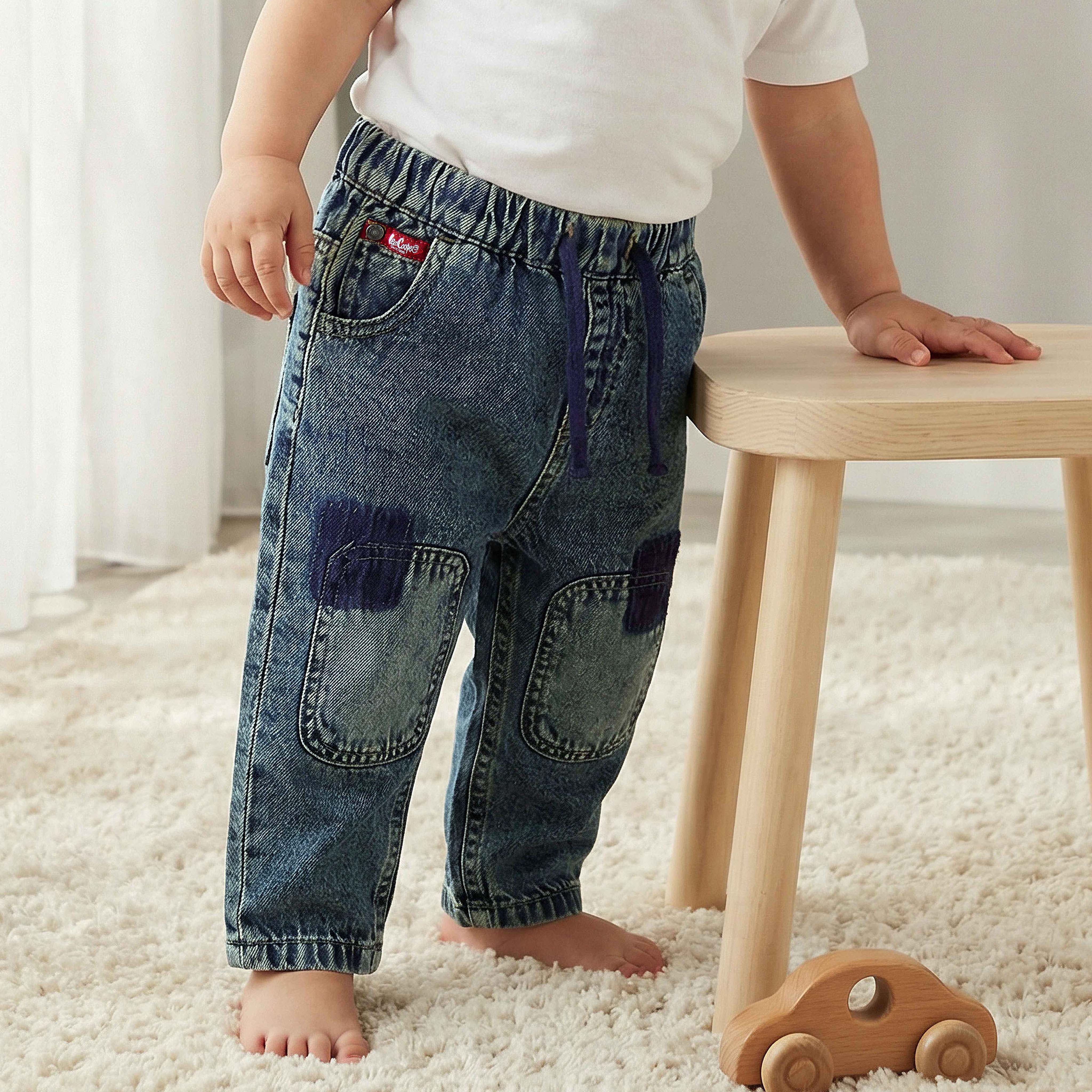 Lee Cooper Jeans with Drawstring Waist-baby-boys-clothing-bottoms-jeans-image-1