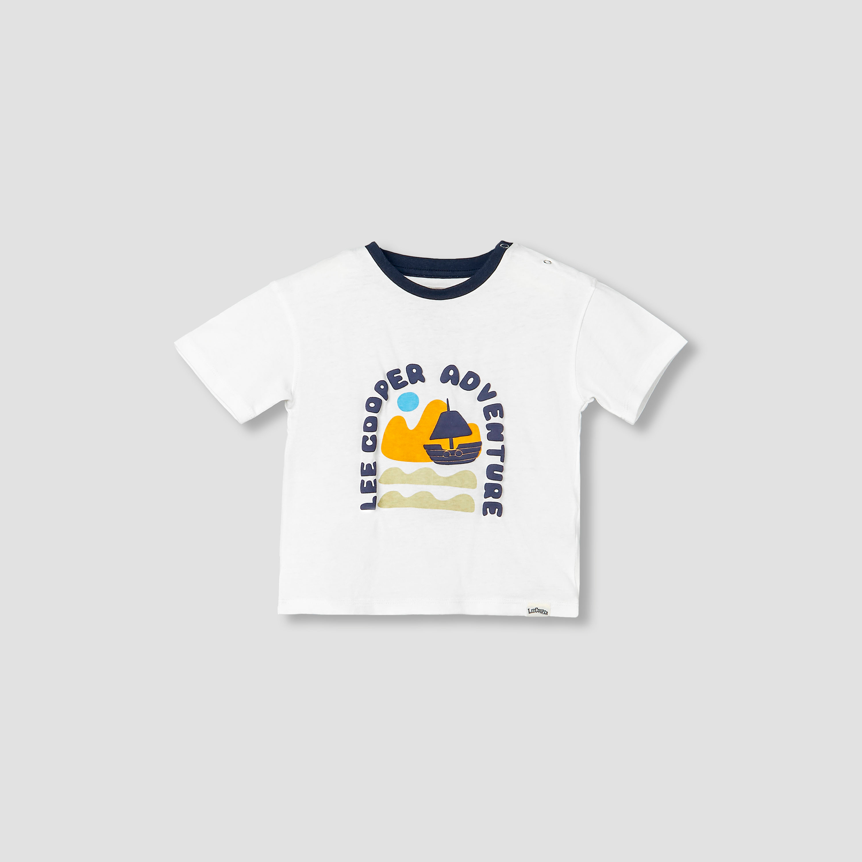 Lee Cooper Crew Neck Short Sleeves T-shirt and Shorts Set with Drawstring Closure-baby-boys-clothing-setsandcoords-image-3