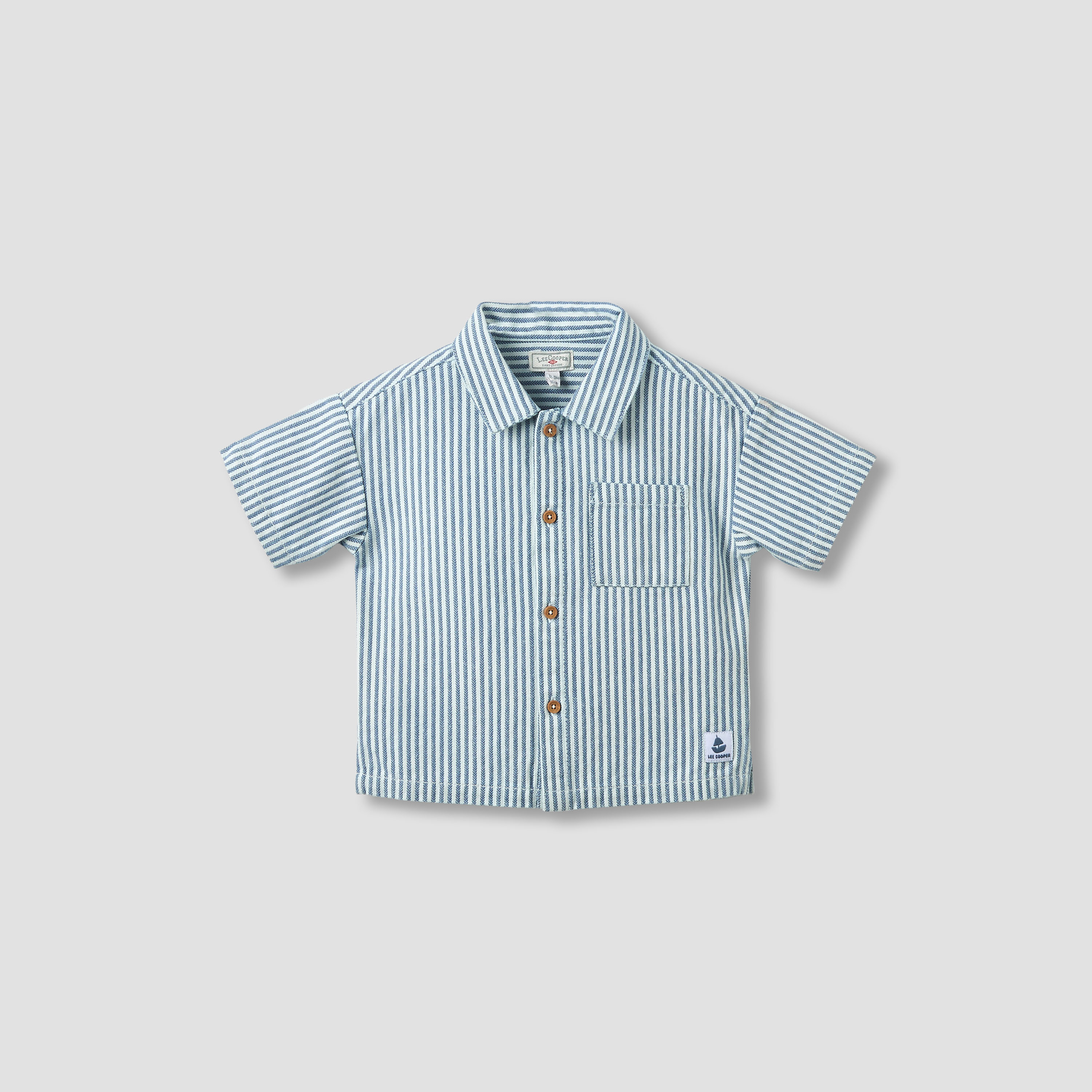 Lee Cooper Collared Short Sleeves Shirt and Pants Set with Pockets-baby-boys-clothing-setsandcoords-image-3