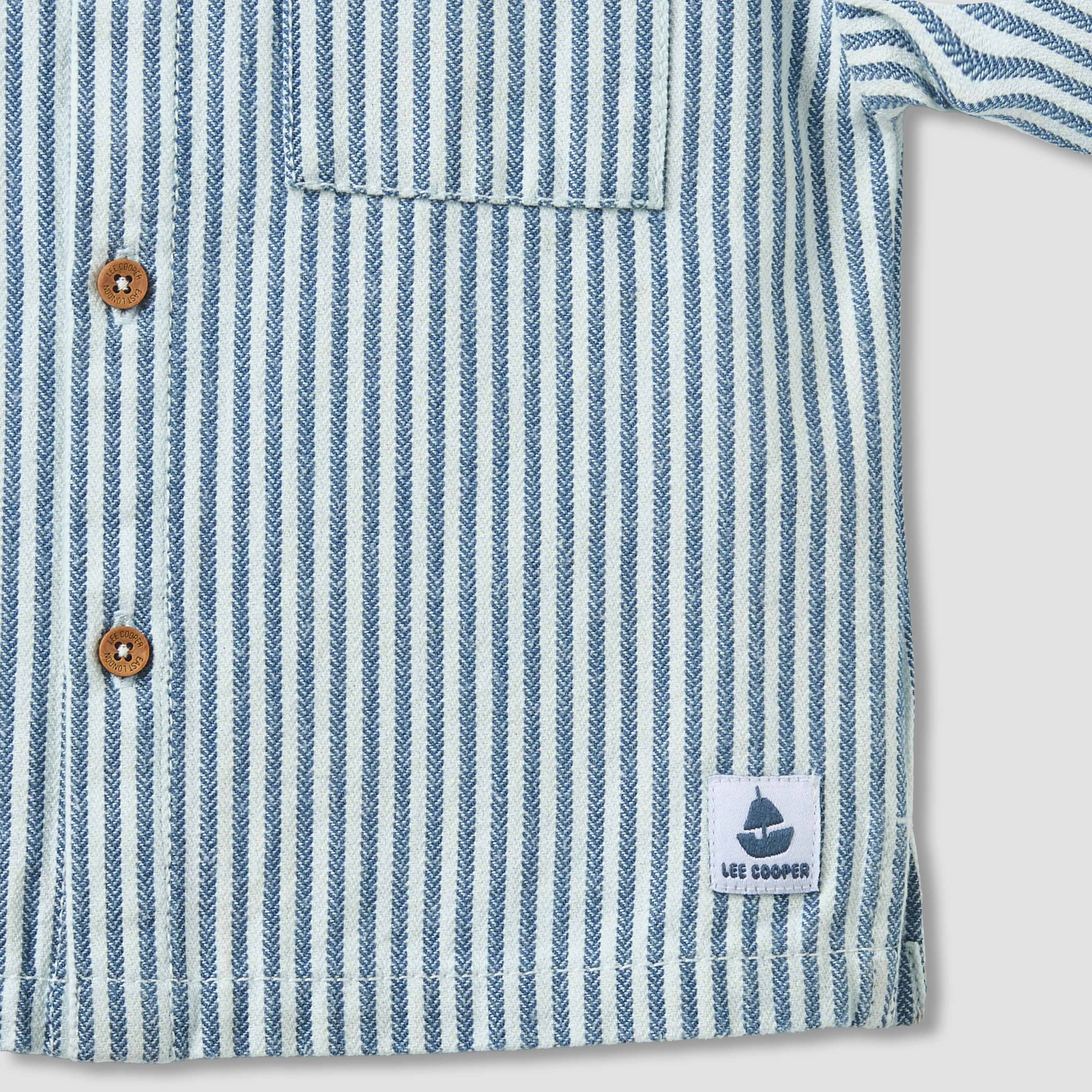 Lee Cooper Collared Short Sleeves Shirt and Pants Set with Pockets-baby-boys-clothing-setsandcoords-image-6