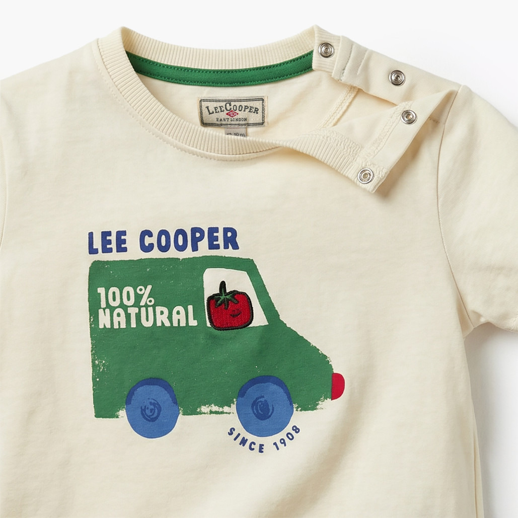 Lee Cooper Crew Neck Short Sleeves T-shirt and Shorts Set with Graphic Print-baby-boys-clothing-setsandcoords-image-7