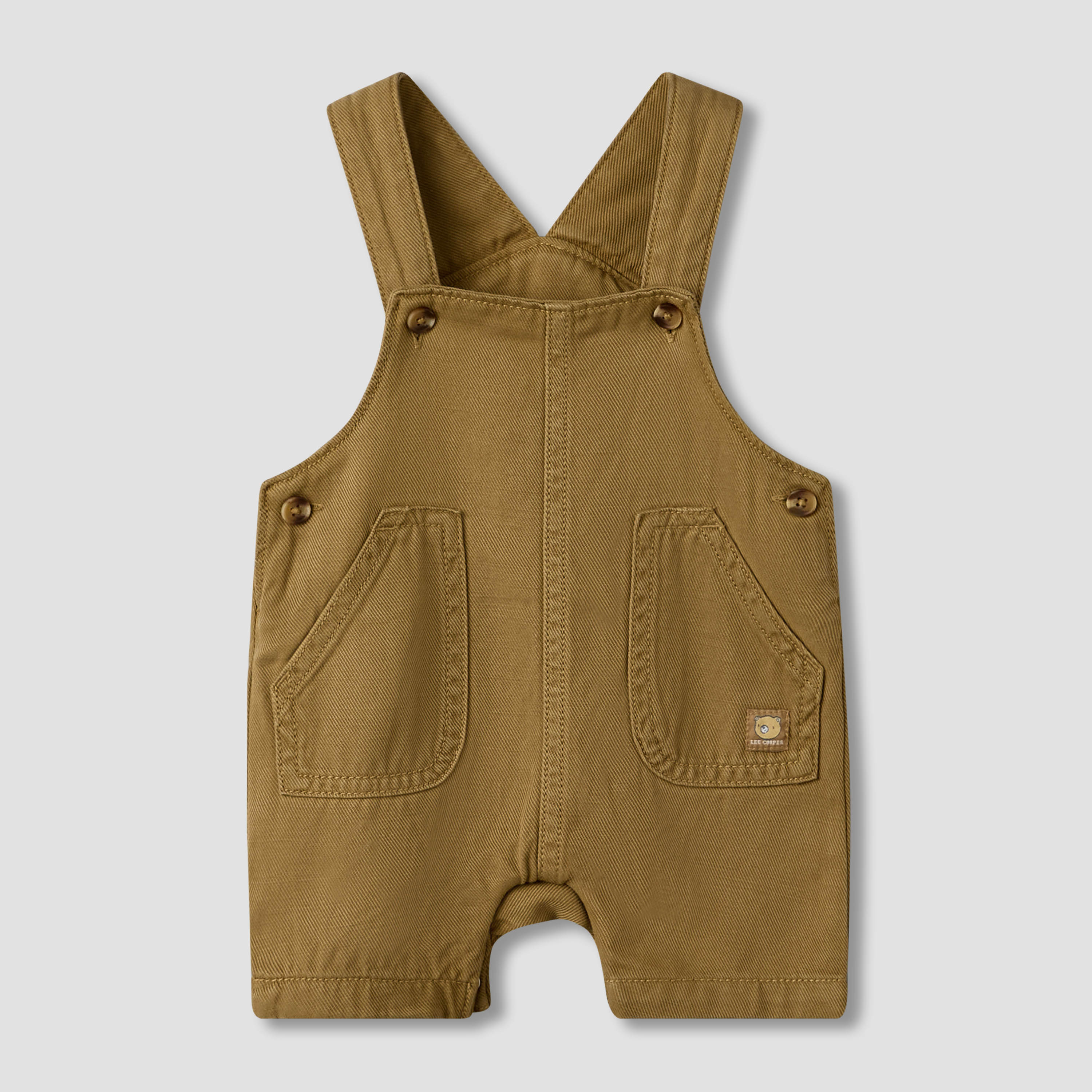 Lee Cooper Crew Neck Short Sleeve T-shirt and Dungaree Set with Button Closure-baby-boys-clothing-setsandcoords-image-4